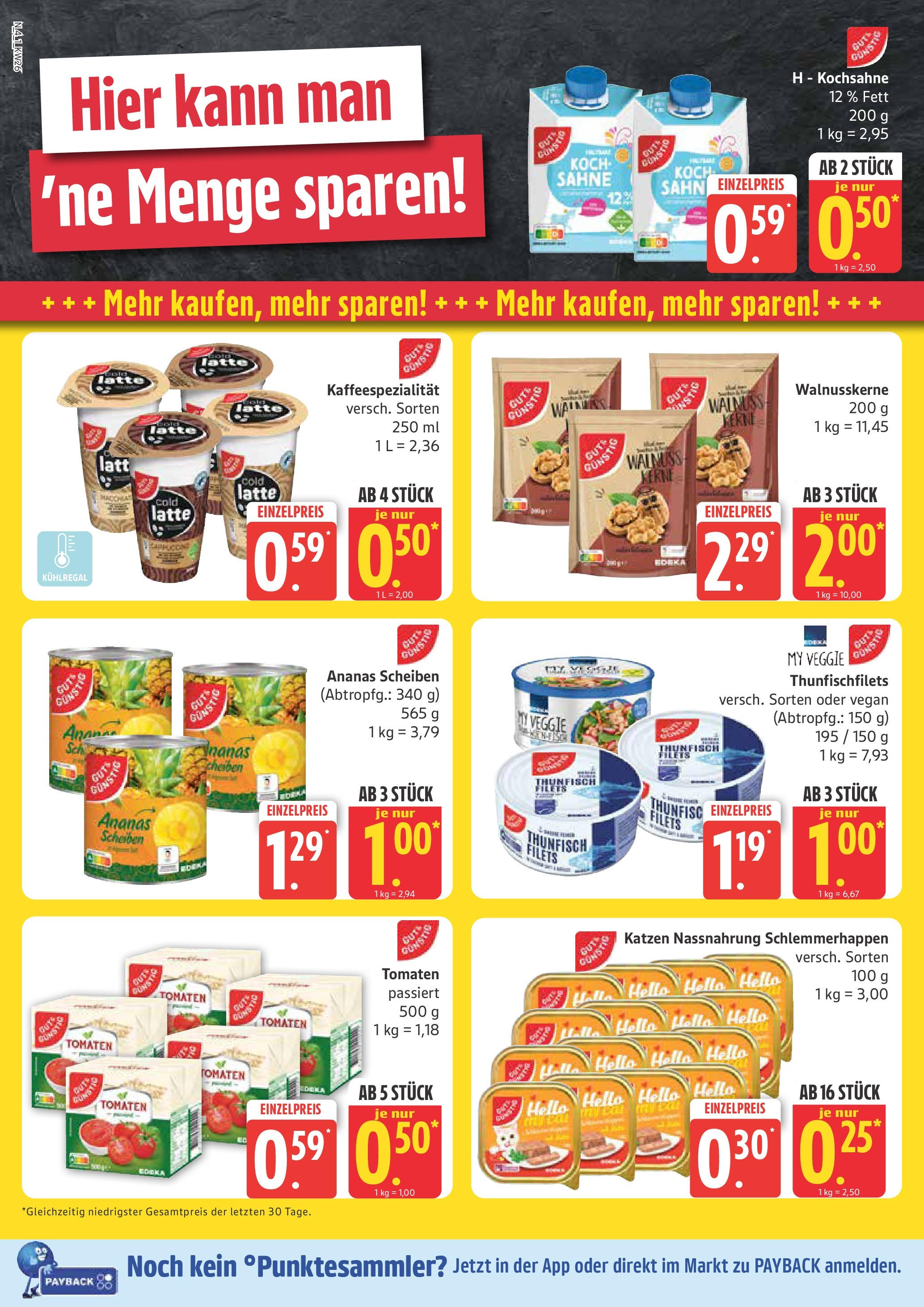 Marktkauf - Marktkauf: Wochenangebote (ab 22.06.2025) » Angebote online | Seite: 4 | Produkte: Thunfisch, Ananas, Tomaten, Sahne