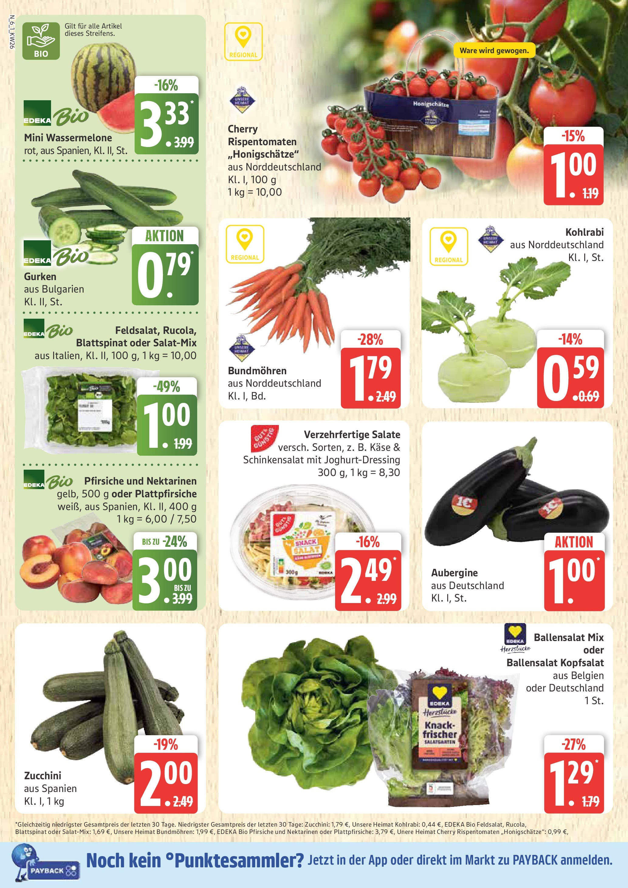 Marktkauf - Marktkauf: Wochenangebote (ab 22.06.2025) » Angebote online | Seite: 6 | Produkte: Nektarinen, Käse, Kohlrabi, Aubergine