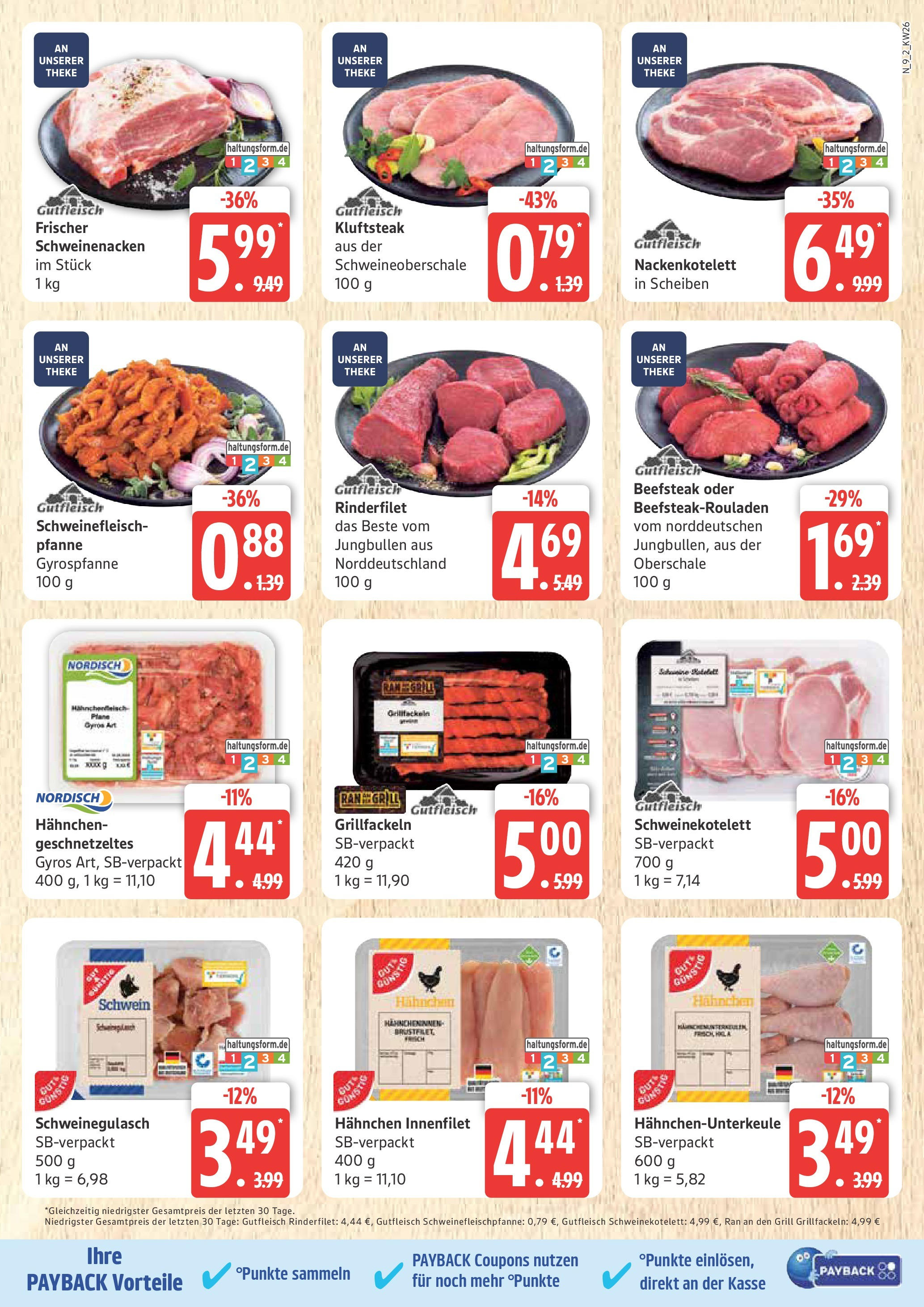 Marktkauf - Marktkauf: Wochenangebote (ab 22.06.2025) » Angebote online | Seite: 9 | Produkte: Schweinegulasch, Grill, Hahnchen, Schweinefleisch