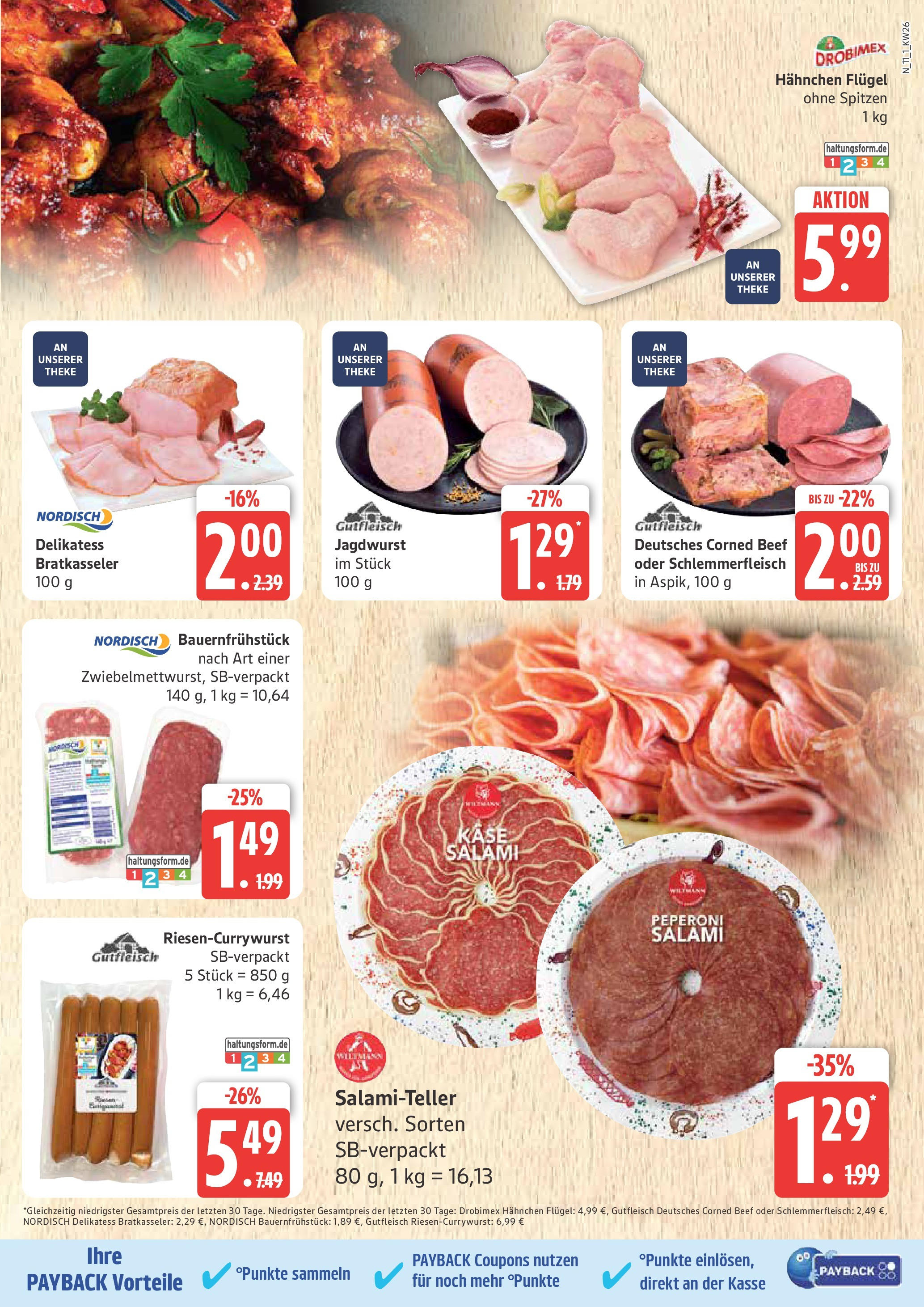 Marktkauf - Marktkauf: Wochenangebote (ab 22.06.2025) » Angebote online | Seite: 11 | Produkte: Hahnchen, Käse, Theke, Salami