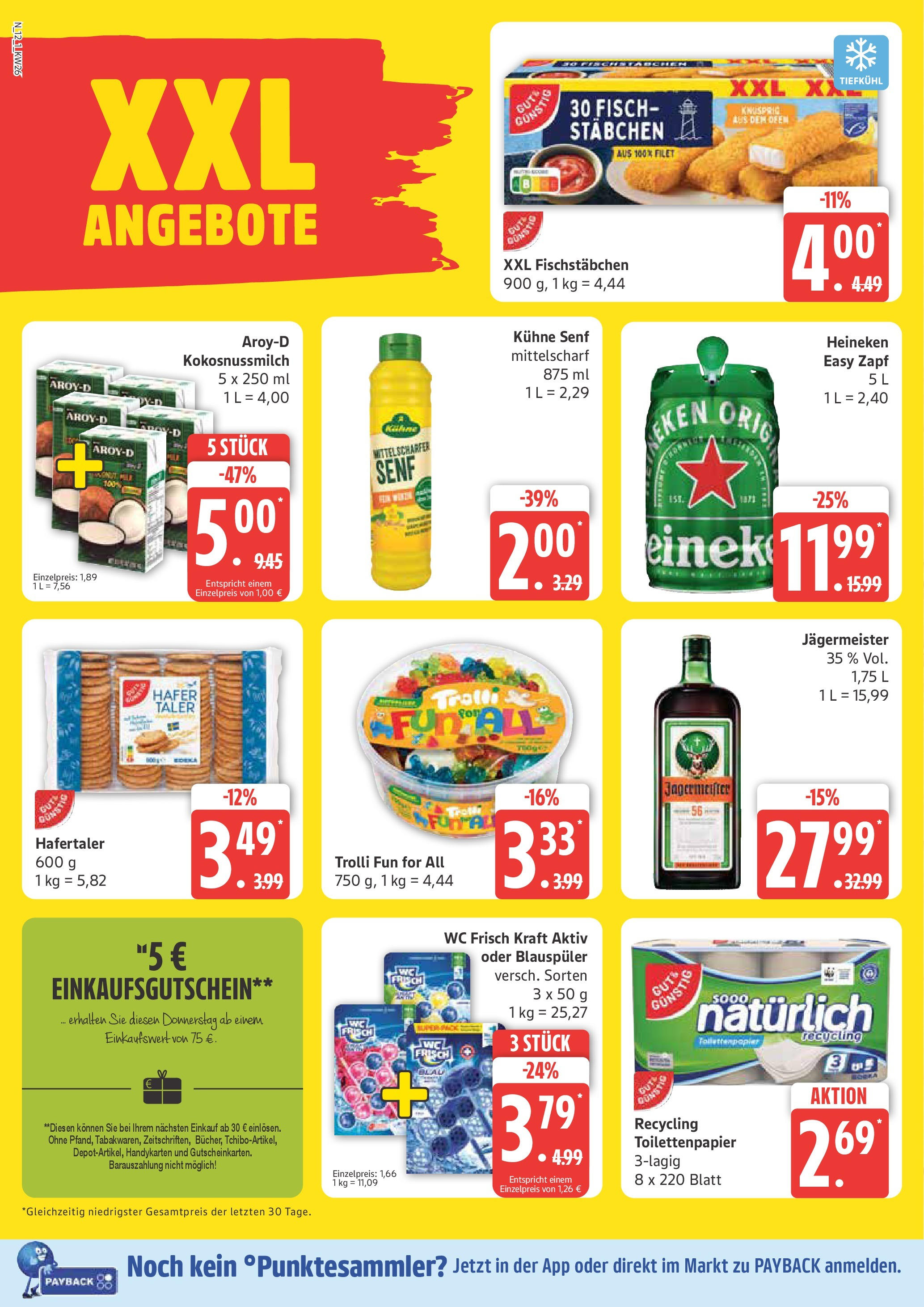 Marktkauf - Marktkauf: Wochenangebote (ab 22.06.2025) » Angebote online | Seite: 12 | Produkte: Fisch, Fischstabchen, Wc frisch, Toilettenpapier