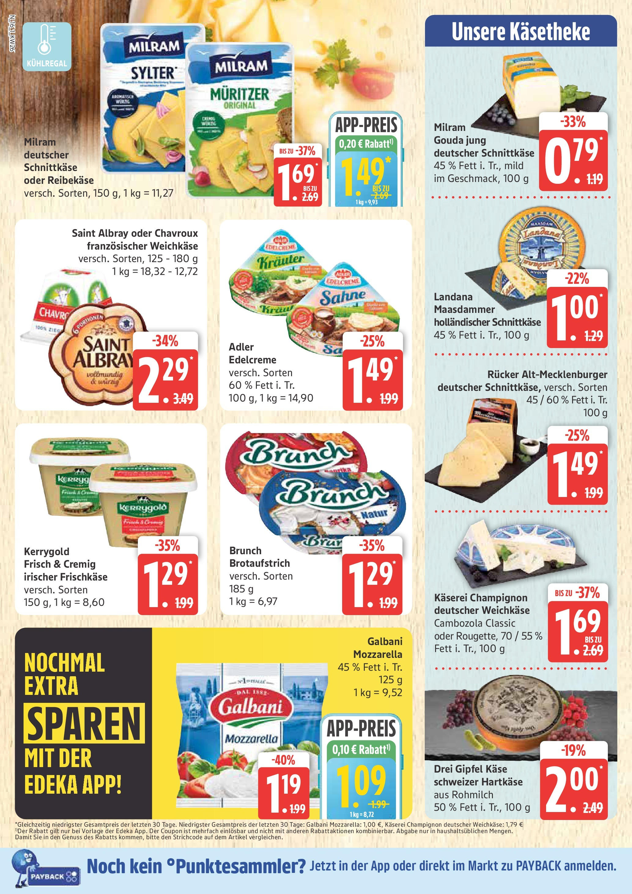 Marktkauf - Marktkauf: Wochenangebote (ab 22.06.2025) » Angebote online | Seite: 16 | Produkte: Käse, Gouda, Milram, Reibekase