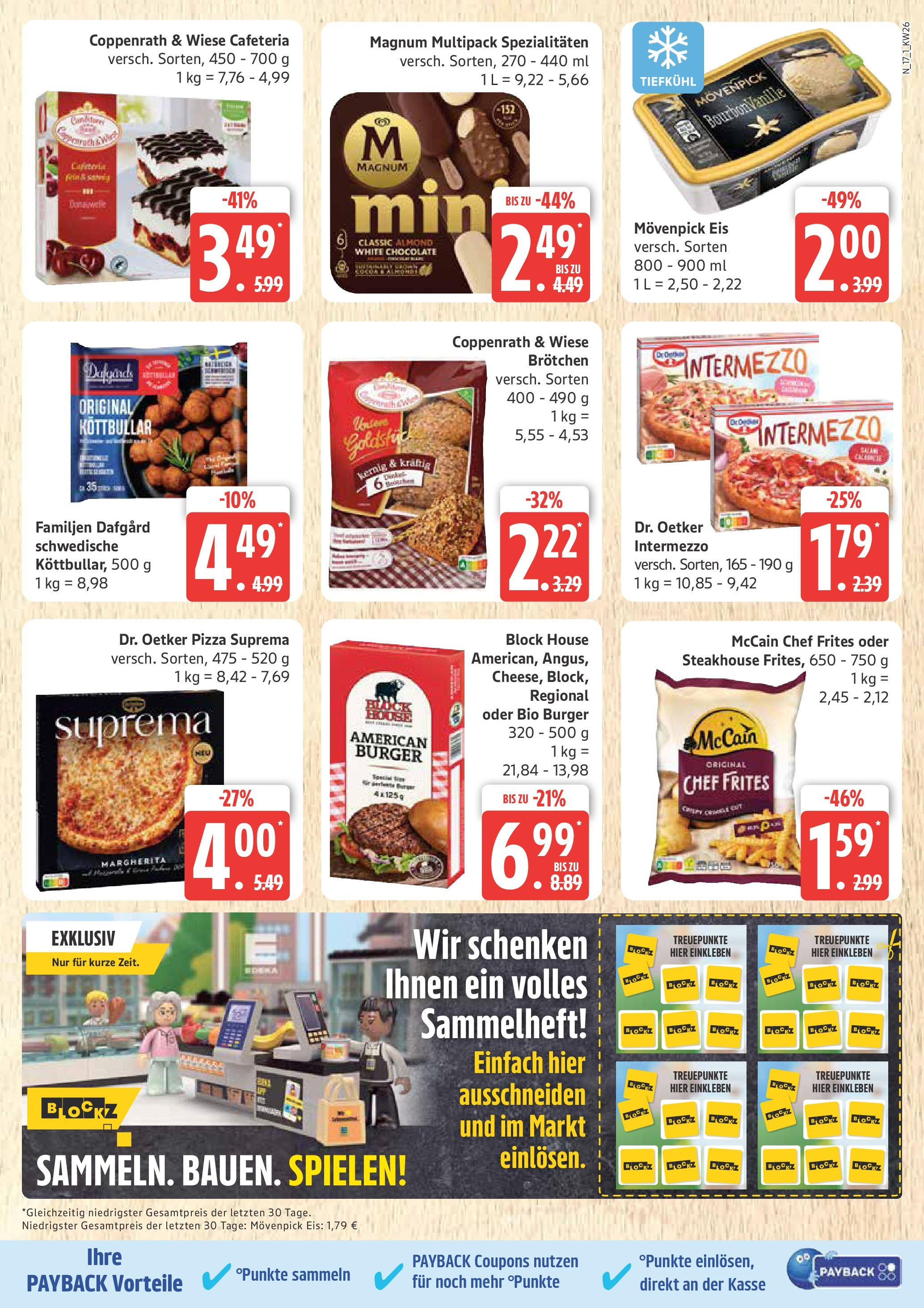 Marktkauf - Marktkauf: Wochenangebote (ab 22.06.2025) » Angebote online | Seite: 17 | Produkte: McCain, Movenpick eis, Pizza, Eis