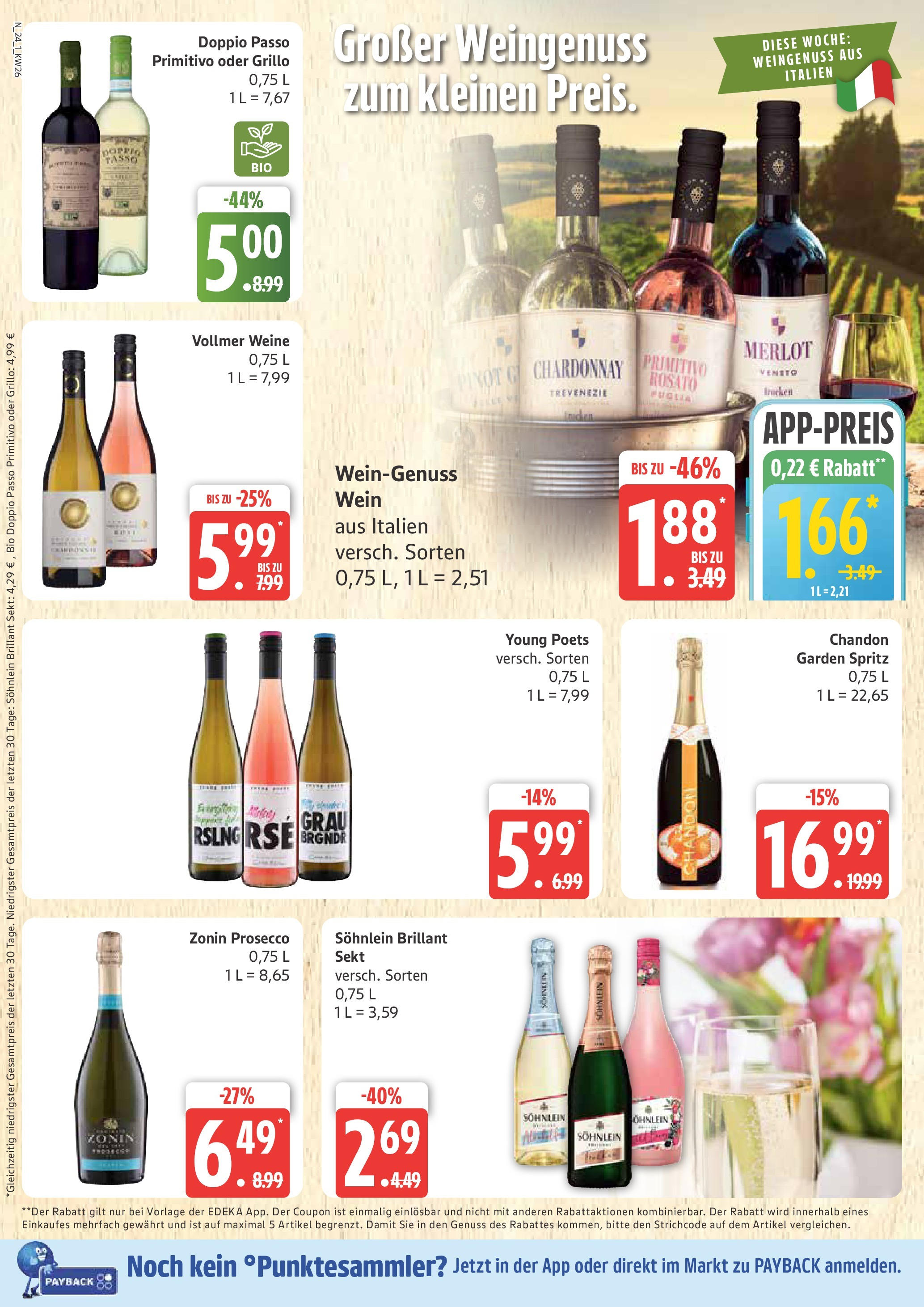 Marktkauf - Marktkauf: Wochenangebote (ab 22.06.2025) » Angebote online | Seite: 24 | Produkte: Sekt, Merlot, Doppio passo primitivo, Prosecco