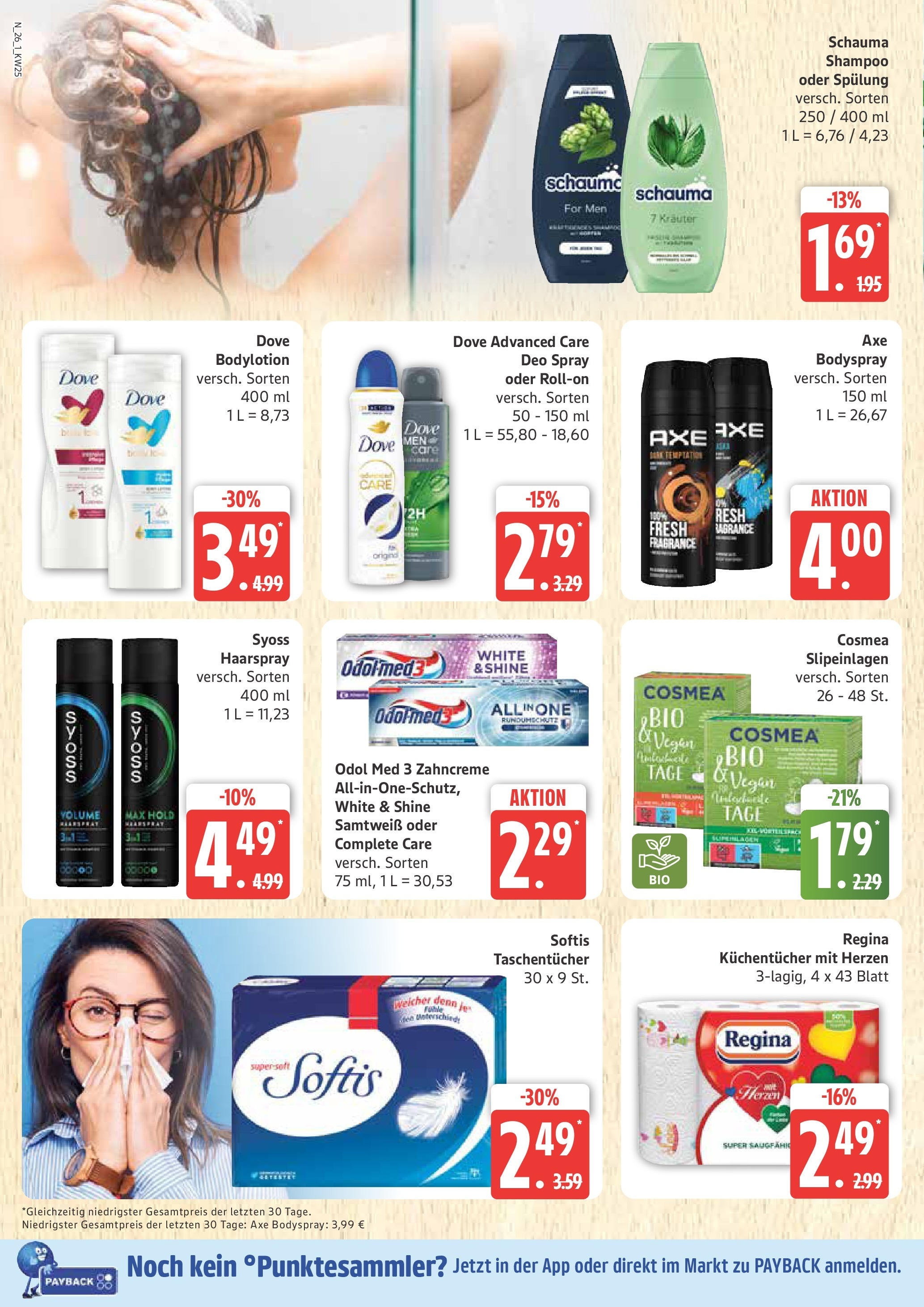 Marktkauf - Marktkauf: Wochenangebote (ab 22.06.2025) » Angebote online | Seite: 26 | Produkte: Shampoo, Spülung, Axe, Body Lotion