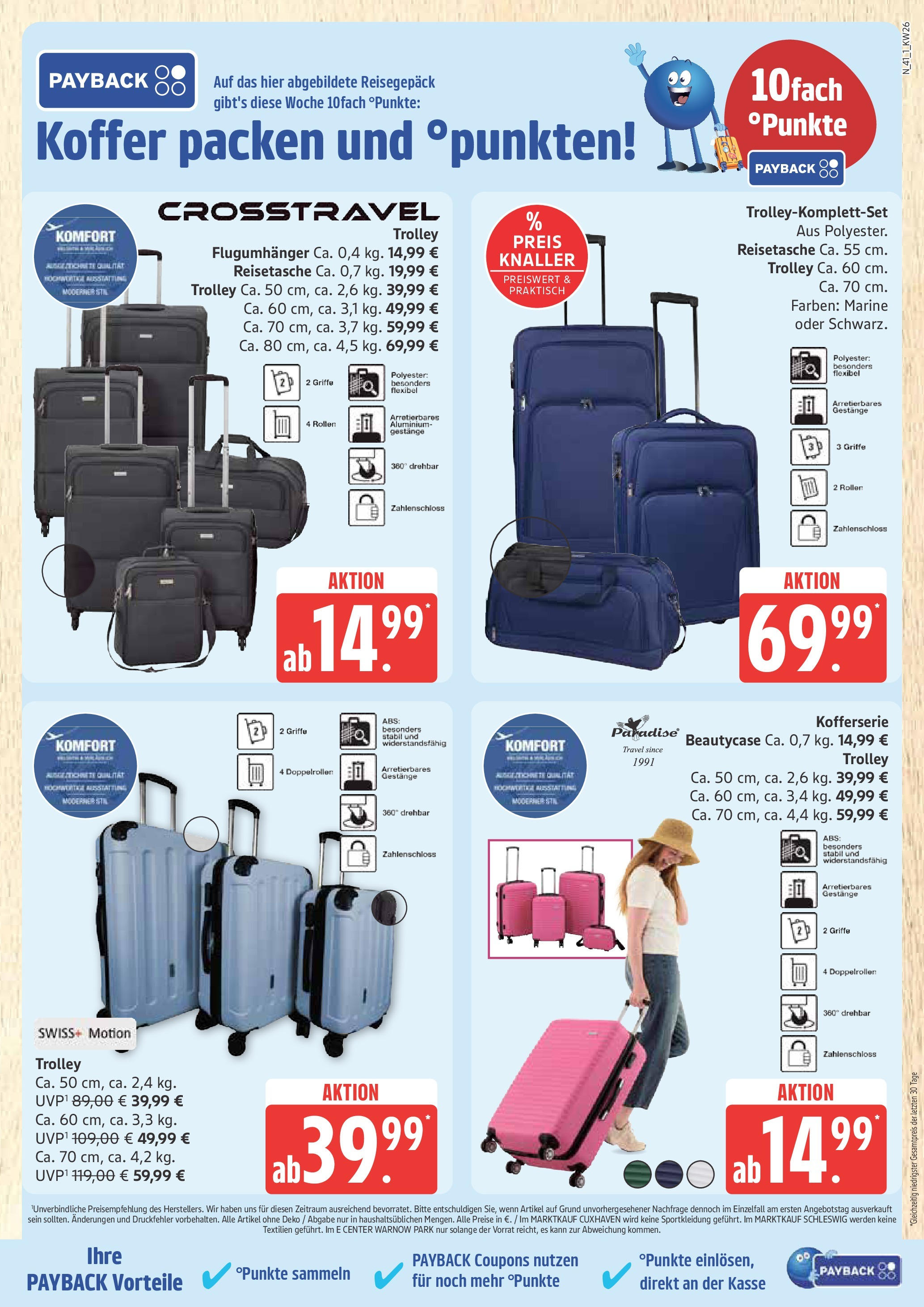 Marktkauf - Marktkauf: Wochenangebote (ab 22.06.2025) » Angebote online | Seite: 41 | Produkte: Reisetasche, Koffer