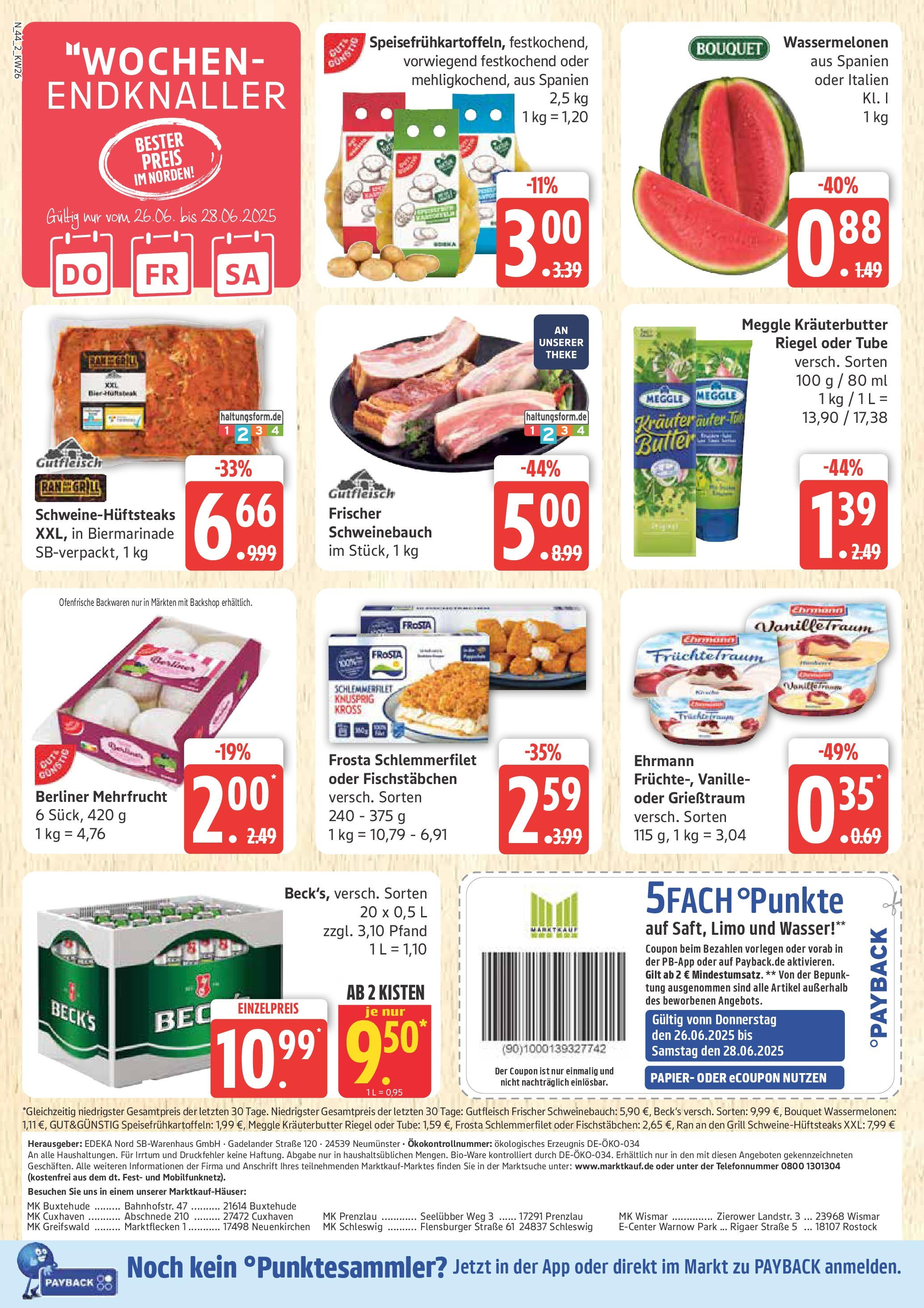 Marktkauf - Marktkauf: Wochenangebote (ab 22.06.2025) » Angebote online | Seite: 44 | Produkte: Berliner, Theke, Bier, Ofenfrische