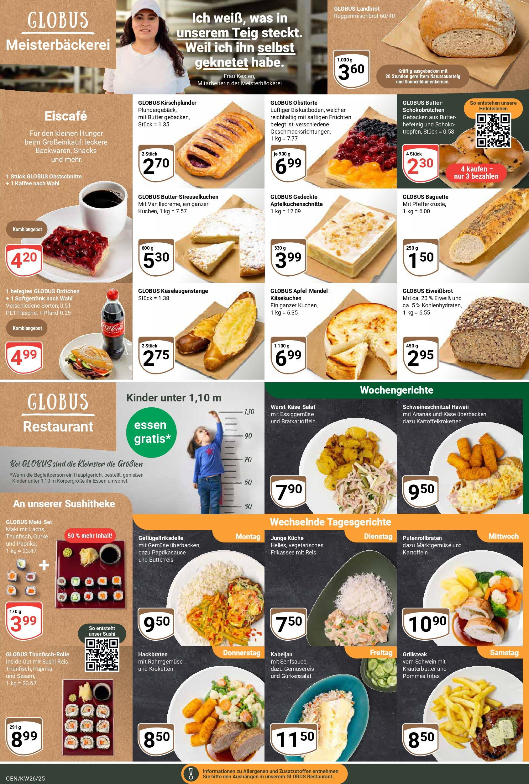 Globus prospekt Gensingen	 (ab 22.06.2025) » Angebote online | Seite: 10 | Produkte: Kaffee, Baguette, Kräuterbutter, Paprika