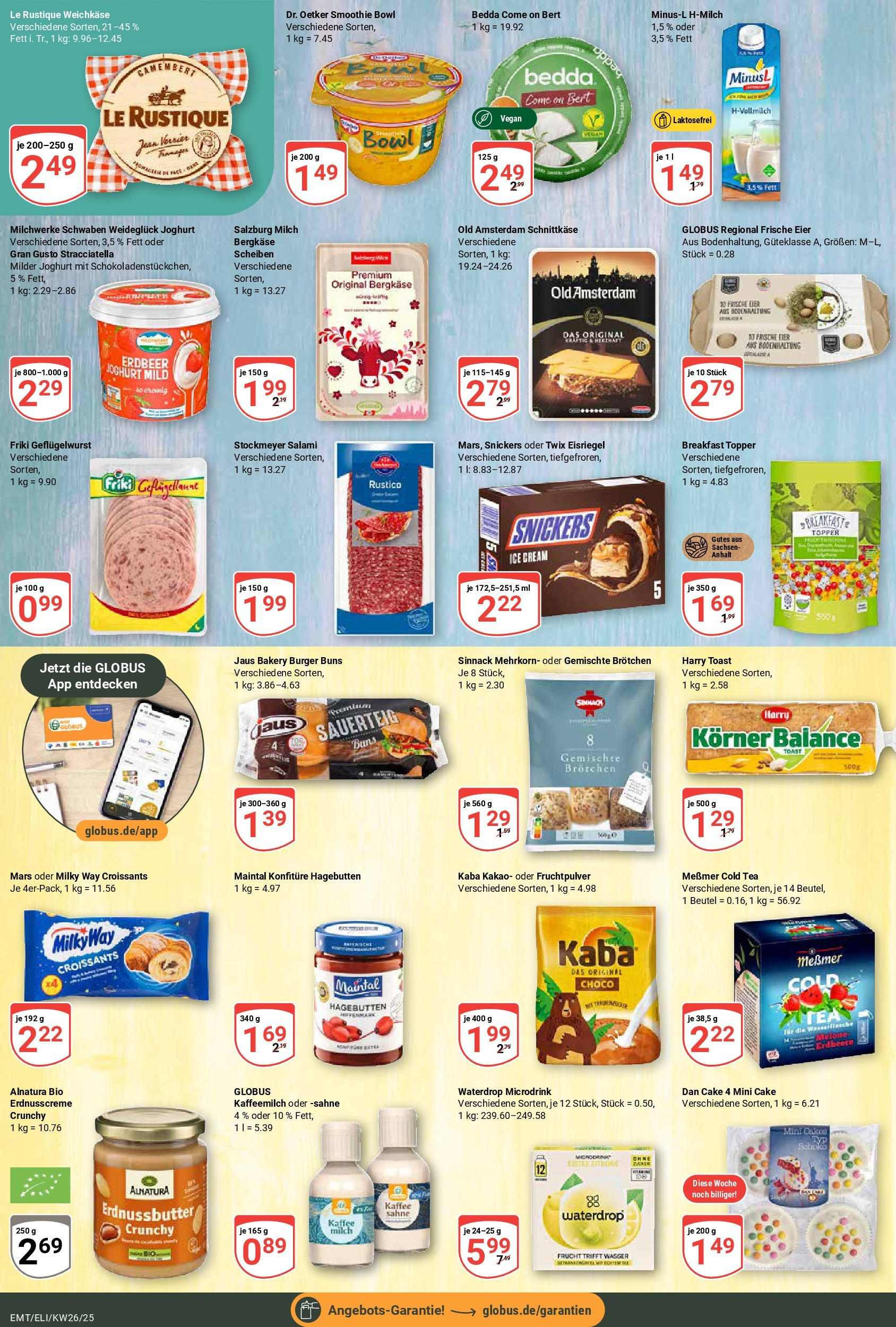 Globus prospekt Mittelhausen	 (ab 22.06.2025) » Angebote online | Seite: 13 | Produkte: Milch, Topper, Twix, Wasser