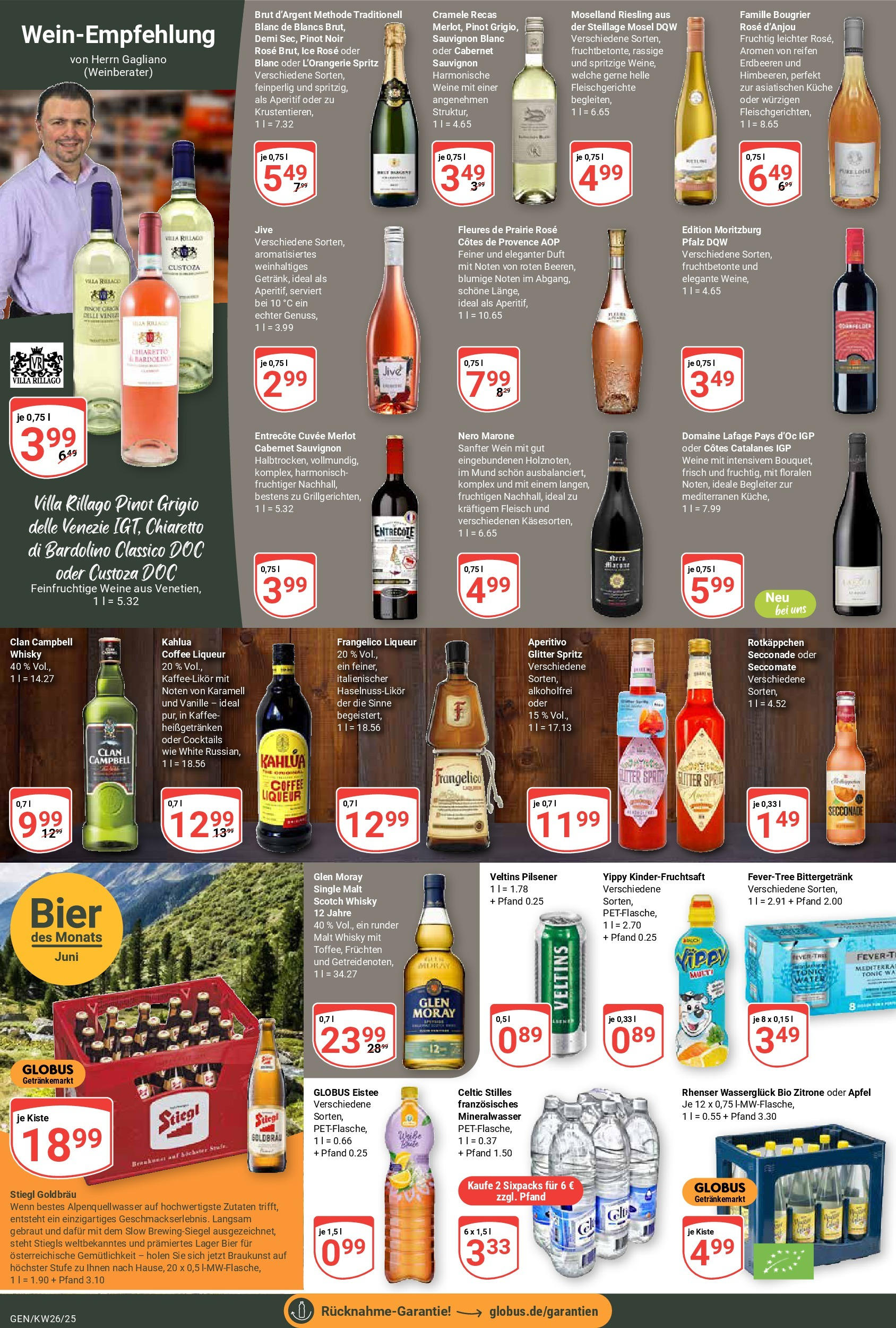 Globus prospekt Gensingen	 (ab 22.06.2025) » Angebote online | Seite: 17 | Produkte: Kaffee, Bier, Duft, Entrecote