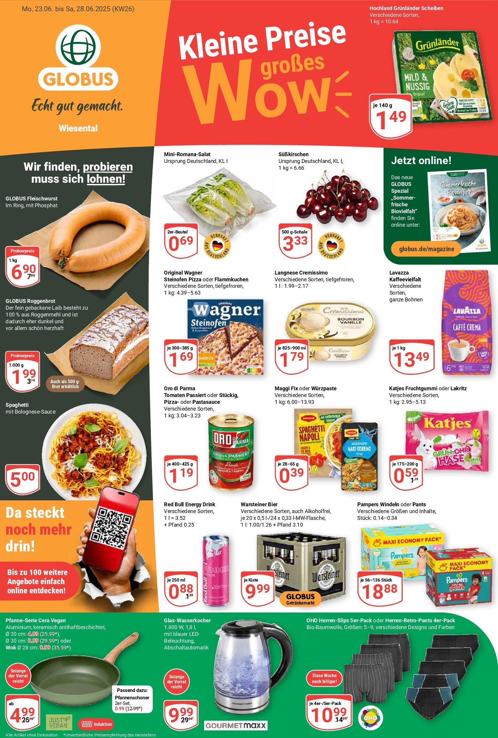Globus prospekt Waghäusel	 (ab 22.06.2025) » Angebote online | Seite: 1 | Produkte: Pampers, Tomaten, Oro di parma, Grunlander