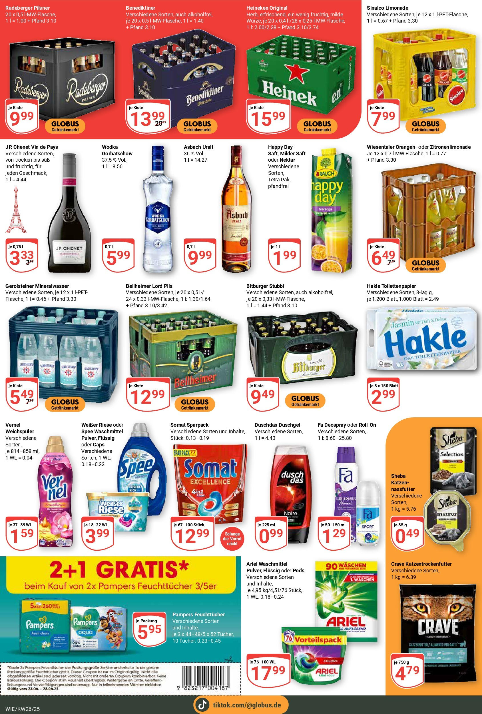 Globus prospekt Waghäusel	 (ab 22.06.2025) » Angebote online | Seite: 3 | Produkte: Pils, Limonade, Deodorant, Wodka gorbatschow