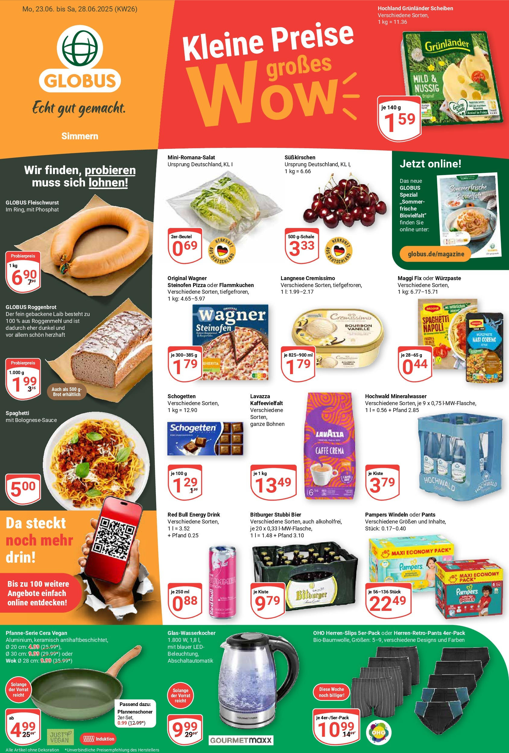 Globus prospekt Simmern	 (ab 22.06.2025) » Angebote online | Seite: 5 | Produkte: Red bull, Maggi fix, Pizza, Wok