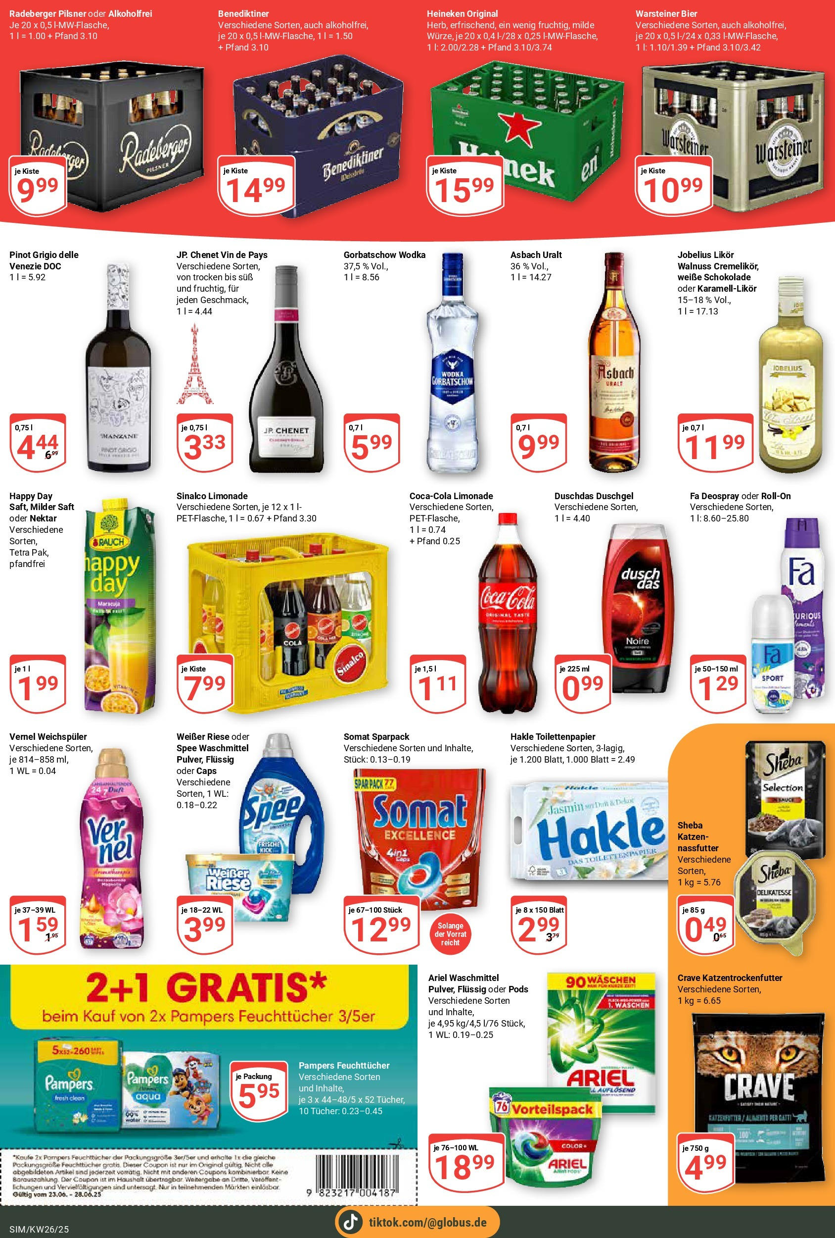 Globus prospekt Simmern	 (ab 22.06.2025) » Angebote online | Seite: 9 | Produkte: Bier, Duft, Spee, Saft