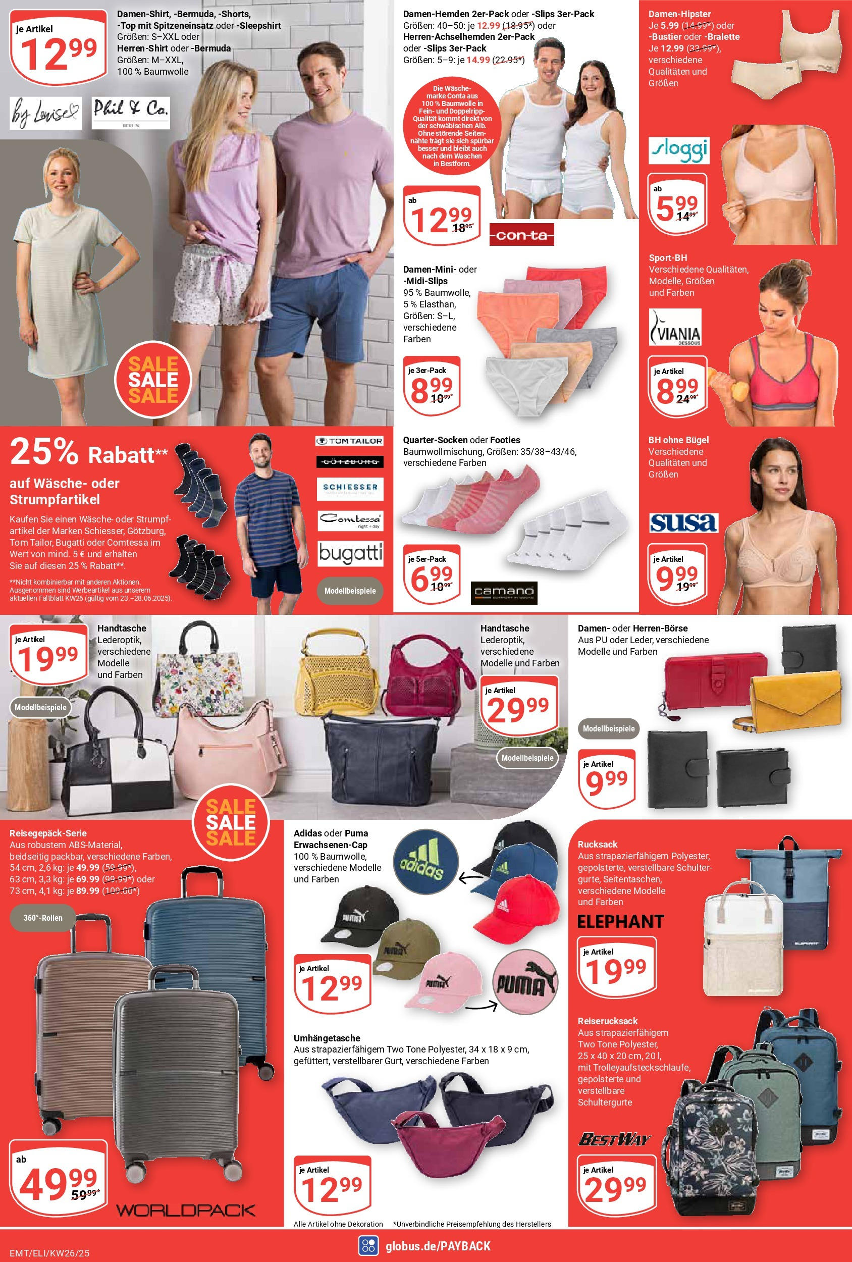Globus prospekt Mittelhausen	 (ab 22.06.2025) » Angebote online | Seite: 23 | Produkte: Top, Bermuda, Bralette, BH