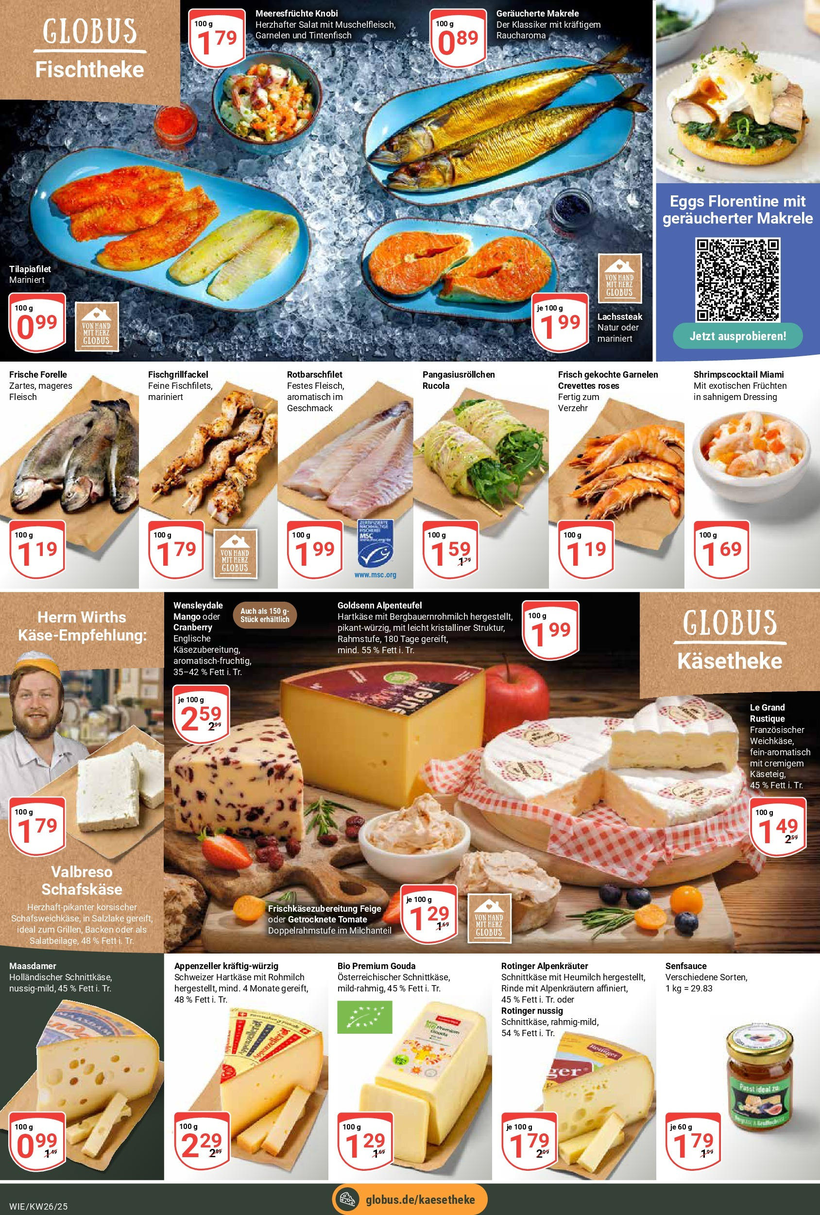 Globus prospekt Waghäusel	 (ab 22.06.2025) » Angebote online | Seite: 9 | Produkte: Gouda, Dressing, Garnelen, Fleisch