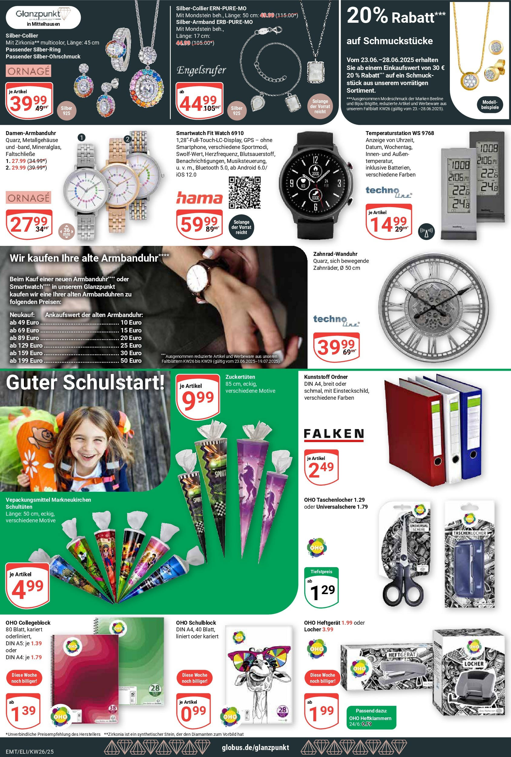 Globus prospekt Mittelhausen	 (ab 22.06.2025) » Angebote online | Seite: 24 | Produkte: Smartwatch, Notebook
