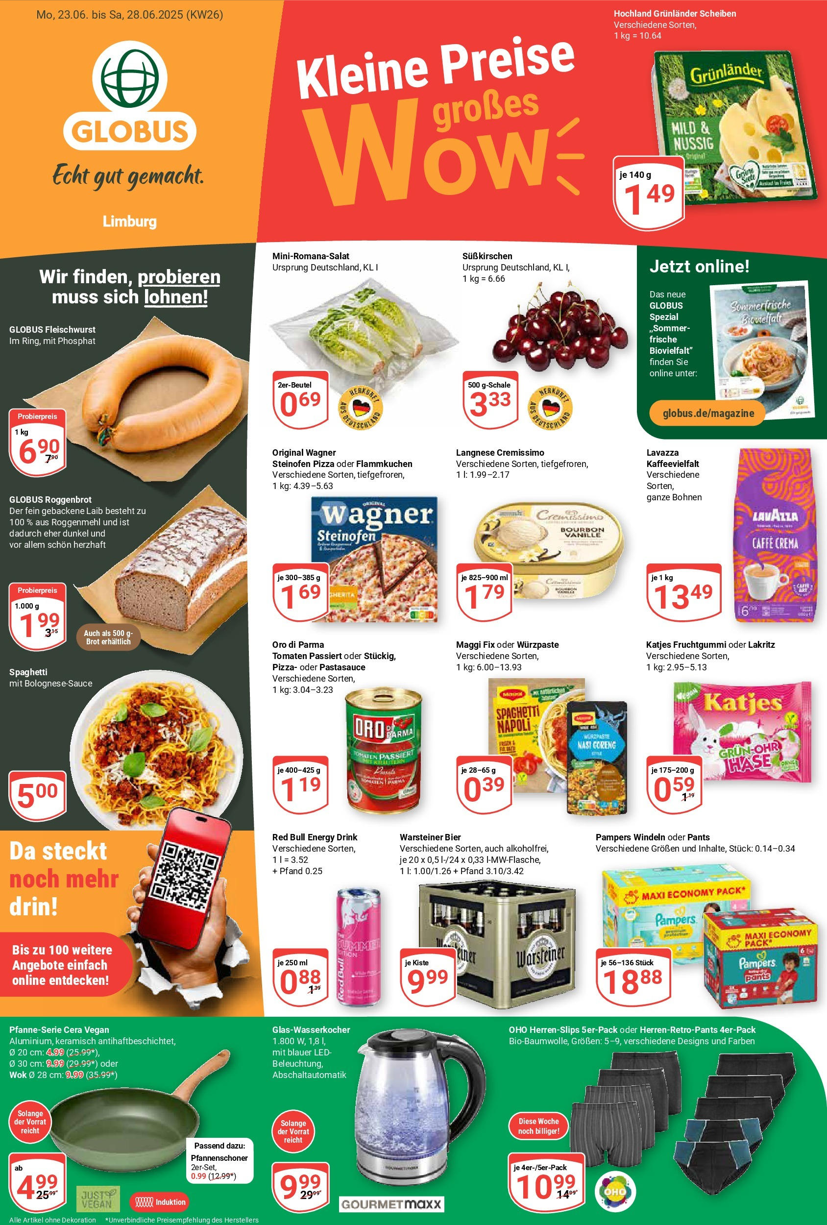 Globus prospekt Limburg	 (ab 22.06.2025) » Angebote online | Seite: 5 | Produkte: Langnese, Langnese cremissimo, Cremissimo, Warsteiner