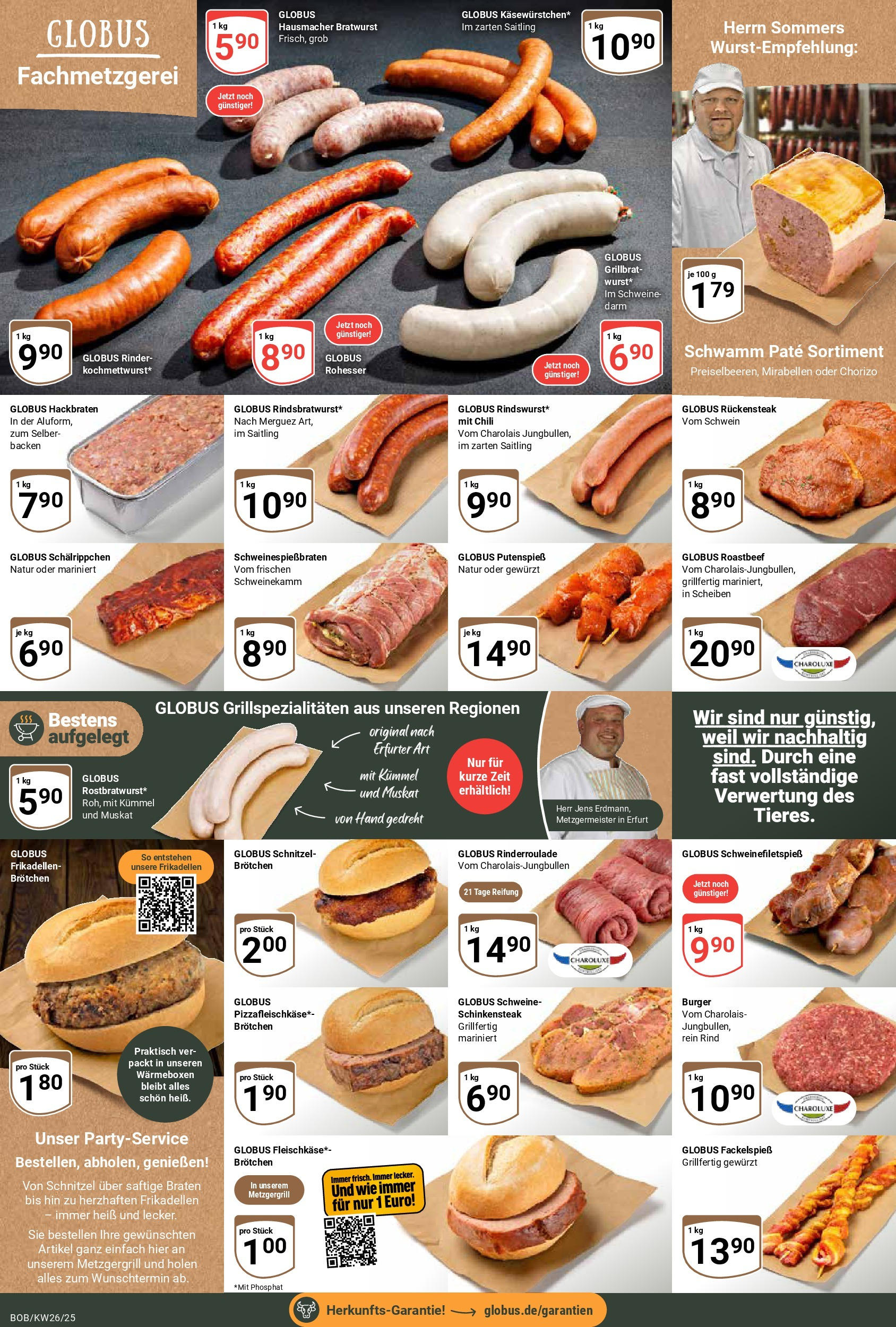 Globus prospekt Bobenheim-Roxheim	 (ab 22.06.2025) » Angebote online | Seite: 12 | Produkte: Burger, Roastbeef, Chili, Steak