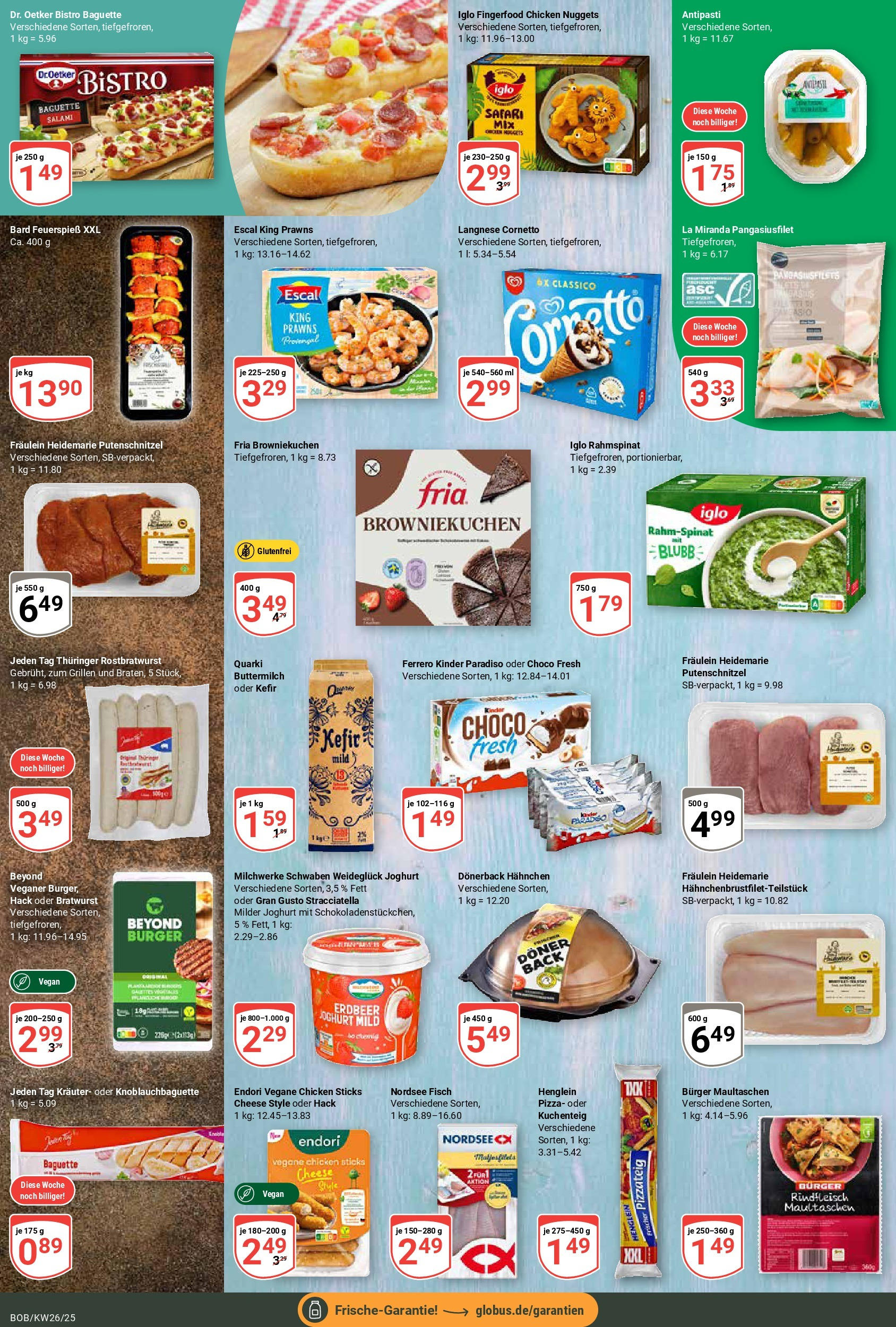 Globus prospekt Bobenheim-Roxheim	 (ab 22.06.2025) » Angebote online | Seite: 14 | Produkte: Kefir, Fisch, Putenschnitzel, Maultaschen
