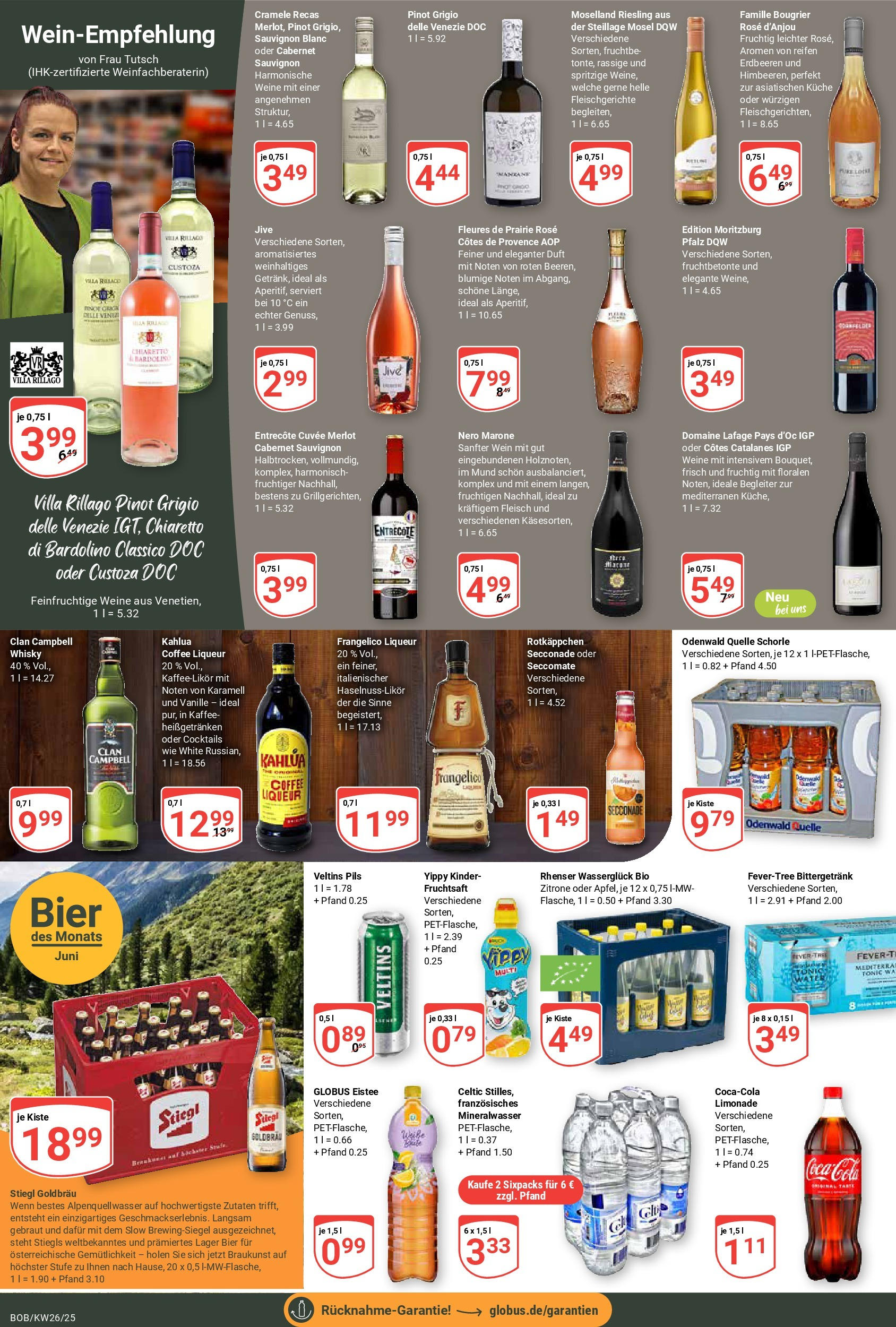 Globus prospekt Bobenheim-Roxheim	 (ab 22.06.2025) » Angebote online | Seite: 17 | Produkte: Whisky, Entrecote, Rotkäppchen, Fleisch