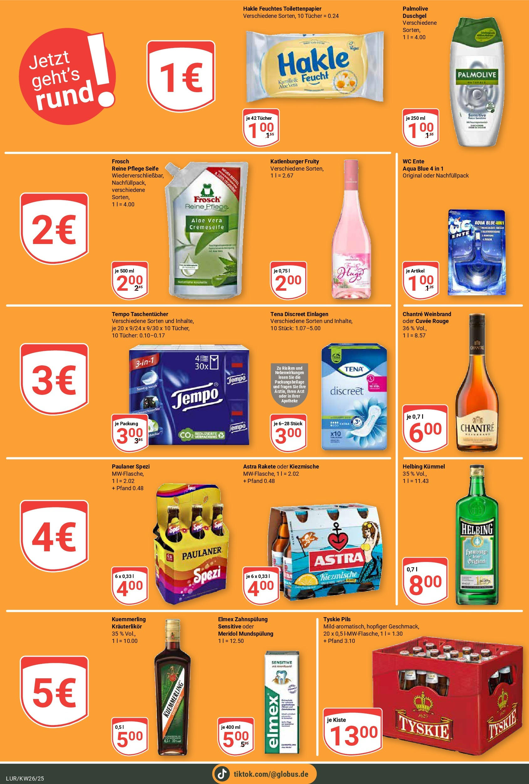 Globus prospekt Hamburg	 (ab 23.06.2025) » Angebote online | Seite: 7 | Produkte: Tyskie, Kuemmerling, Chantré, Toilettenpapier