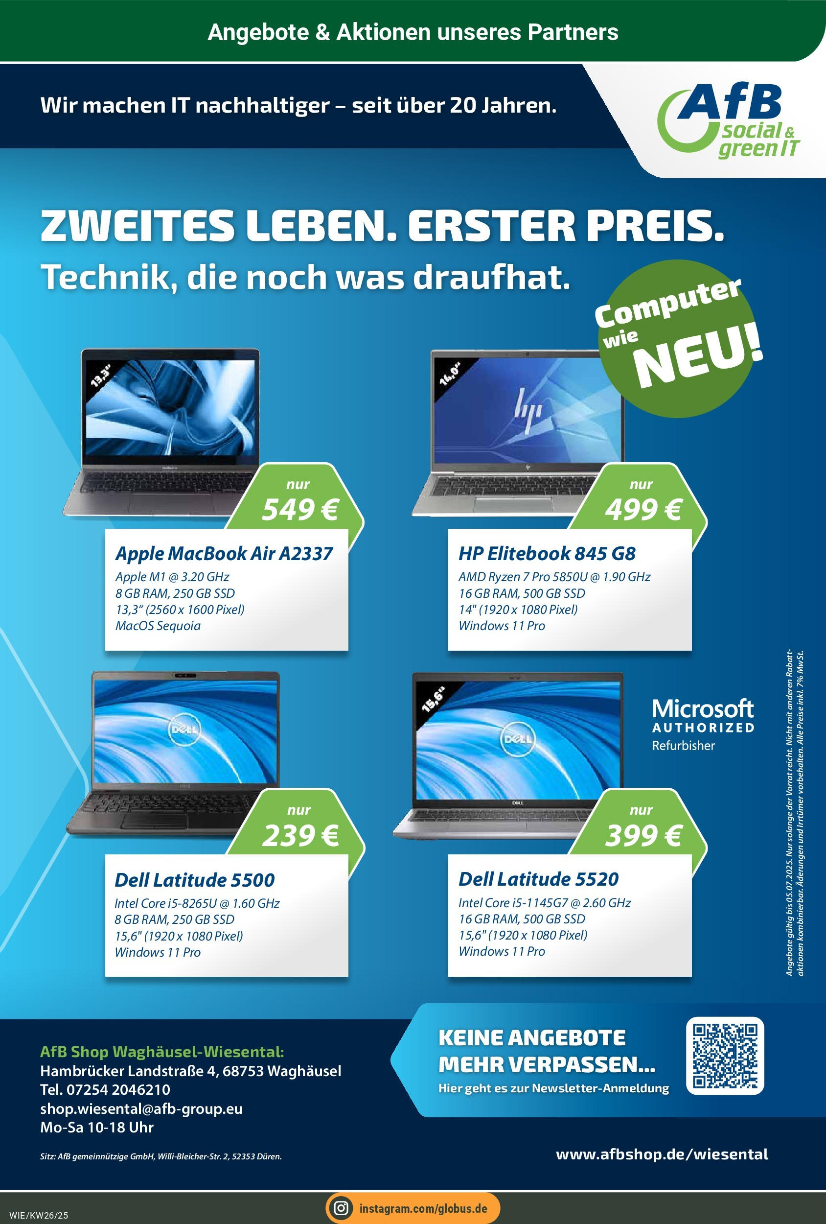 Globus prospekt Waghäusel	 (ab 22.06.2025) » Angebote online | Seite: 19 | Produkte: HP, Macbook, Uhr, Computer
