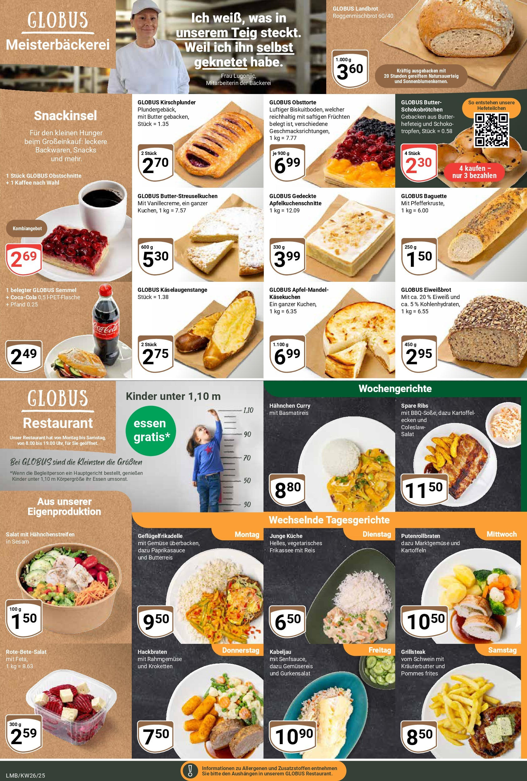 Globus prospekt Limburg	 (ab 22.06.2025) » Angebote online | Seite: 11 | Produkte: Hahnchen, Basmatireis, Baguette, Steak