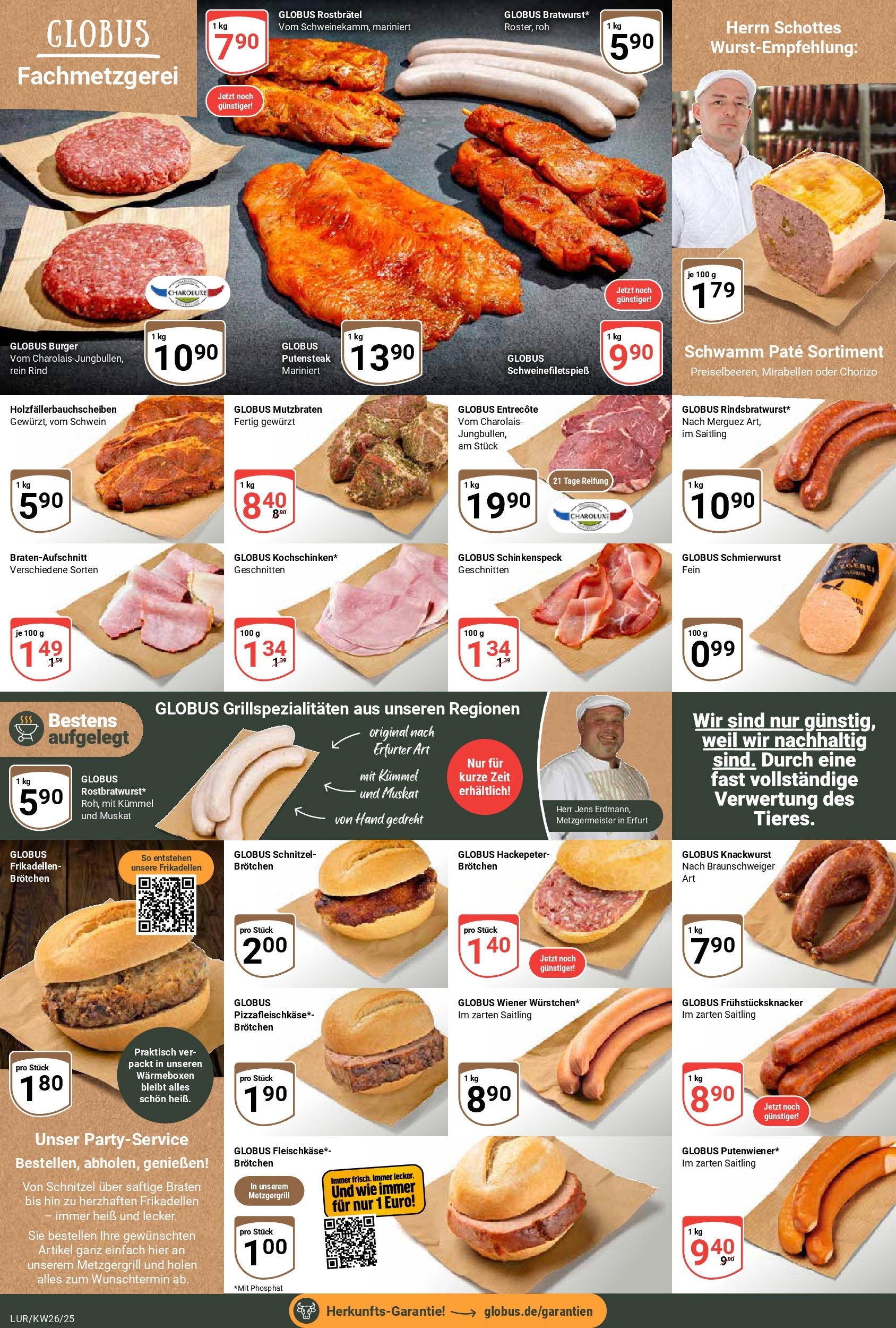 Globus prospekt Hamburg	 (ab 23.06.2025) » Angebote online | Seite: 10 | Produkte: Burger, Entrecote, Schnitzel