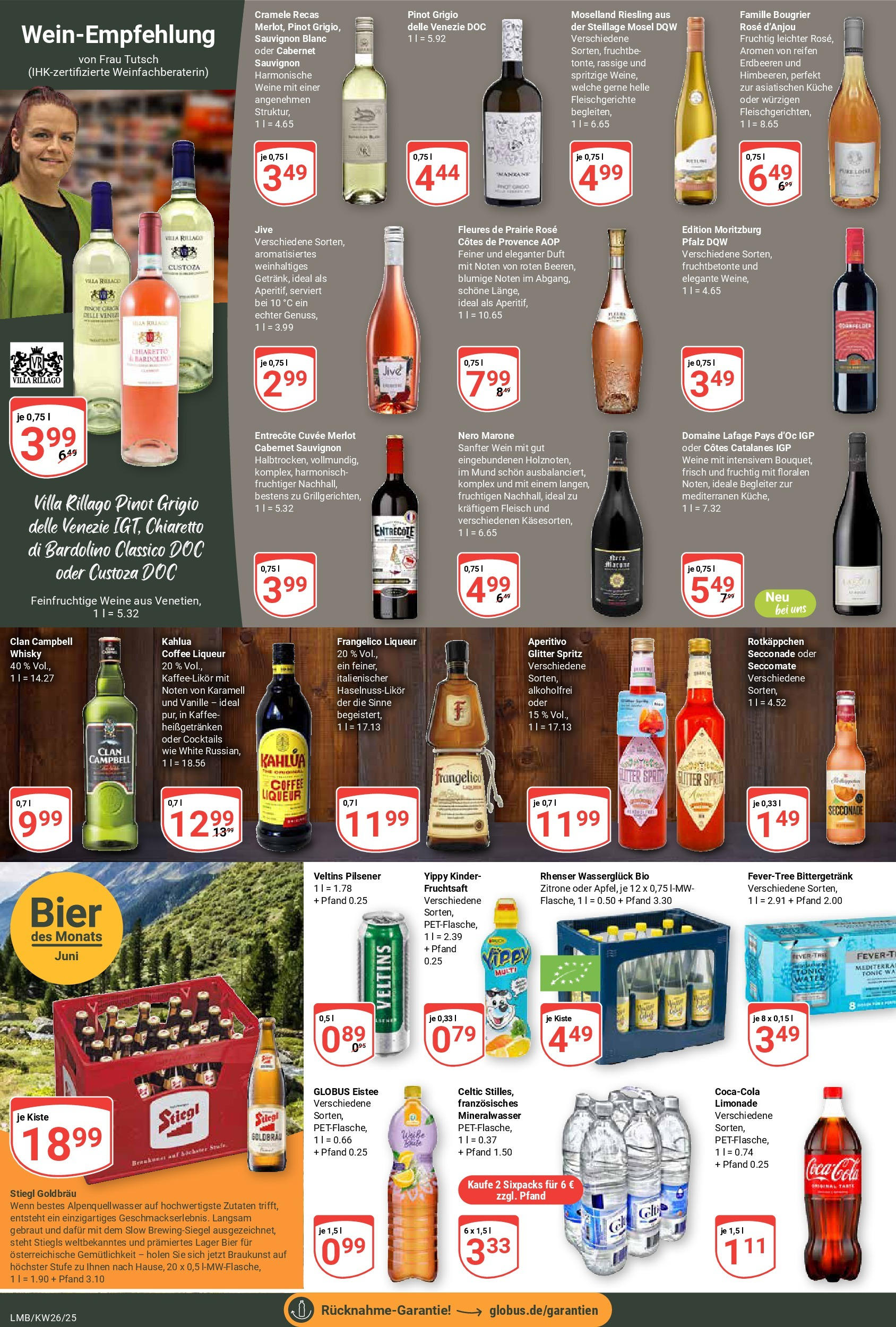 Globus prospekt Limburg	 (ab 22.06.2025) » Angebote online | Seite: 17 | Produkte: Whisky, Küche, Wein, Fleisch