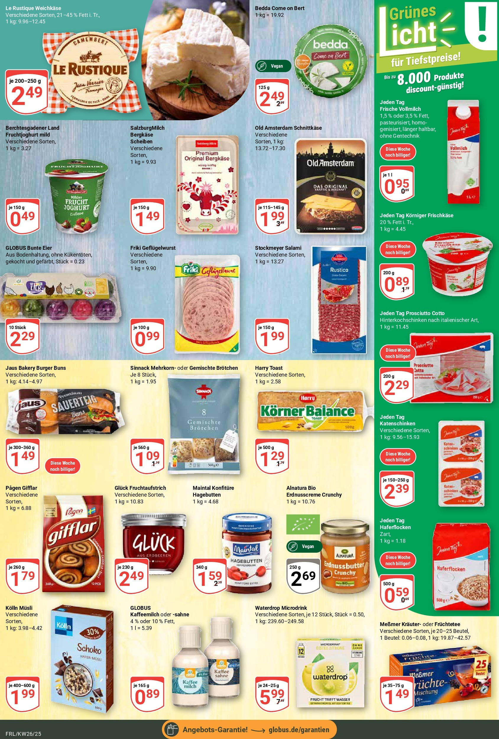 Globus prospekt Freilassing	 (ab 22.06.2025) » Angebote online | Seite: 9 | Produkte: Musli, Eier, Erdbeeren, Sahne