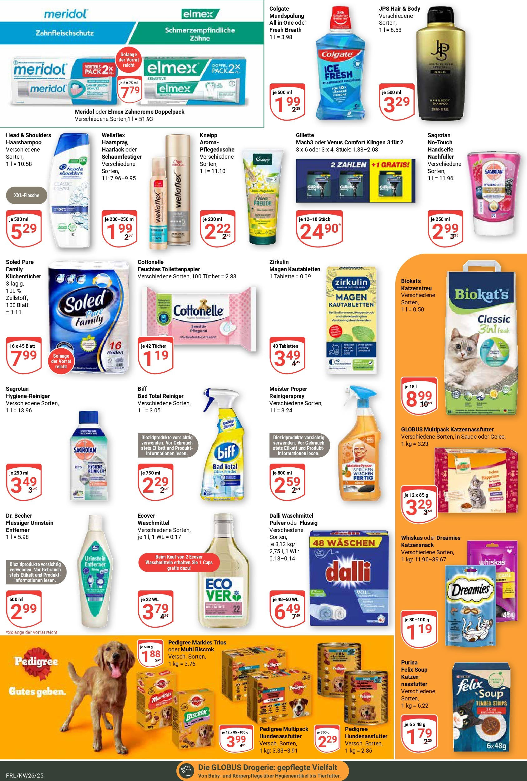 Globus prospekt Freilassing	 (ab 22.06.2025) » Angebote online | Seite: 13 | Produkte: Bad, Pedigree, Toilettenpapier, Feuchtes Toilettenpapier