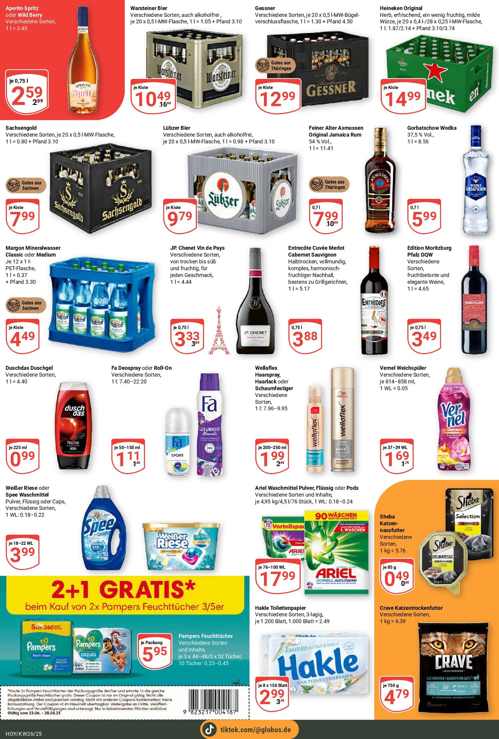 Globus prospekt Hoyerswerda	 (ab 22.06.2025) » Angebote online | Seite: 7 | Produkte: Entrecote, Heineken, Warsteiner, Vodka