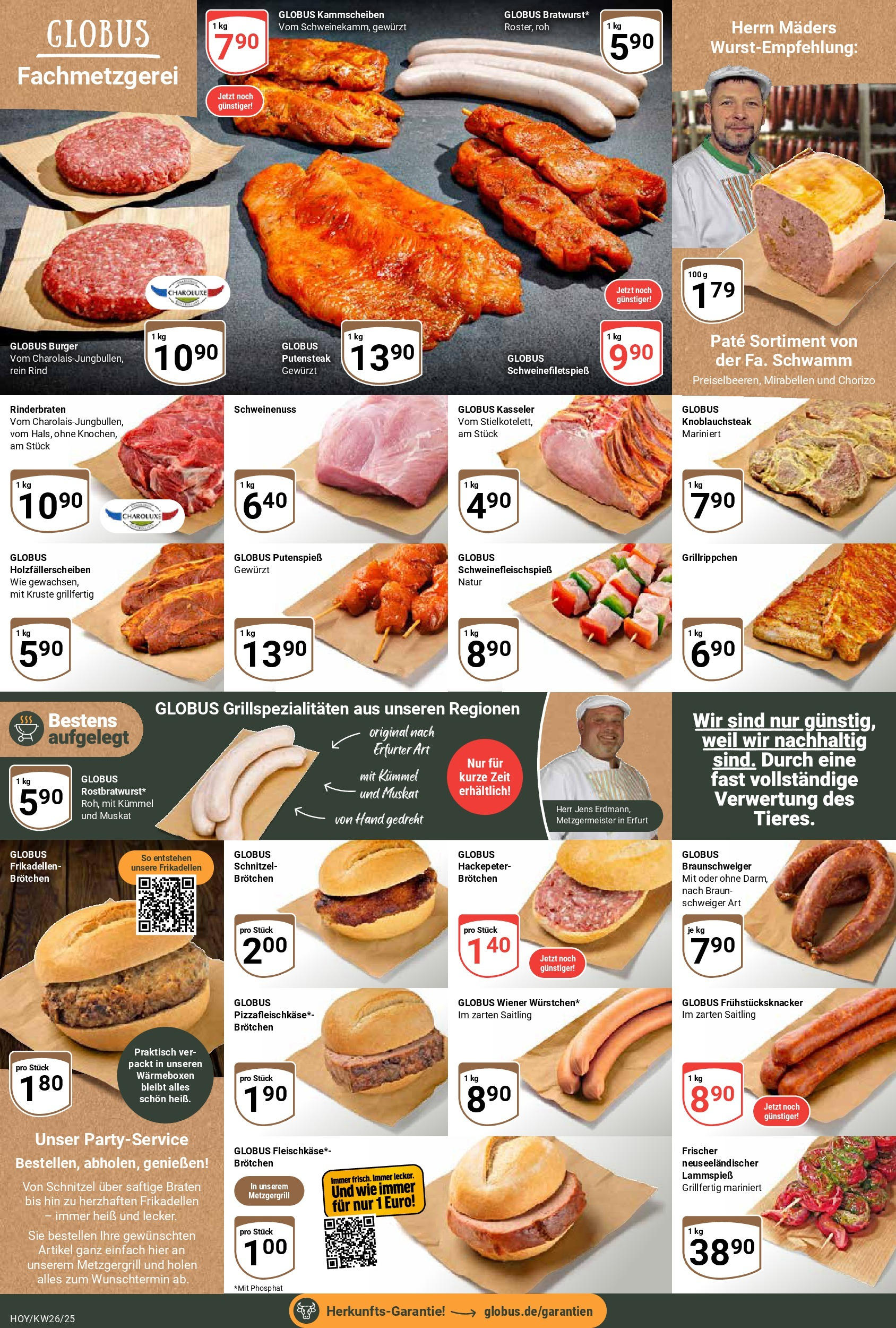 Globus prospekt Hoyerswerda	 (ab 22.06.2025) » Angebote online | Seite: 10 | Produkte: Rinderbraten, Schnitzel, Pizza, Steak
