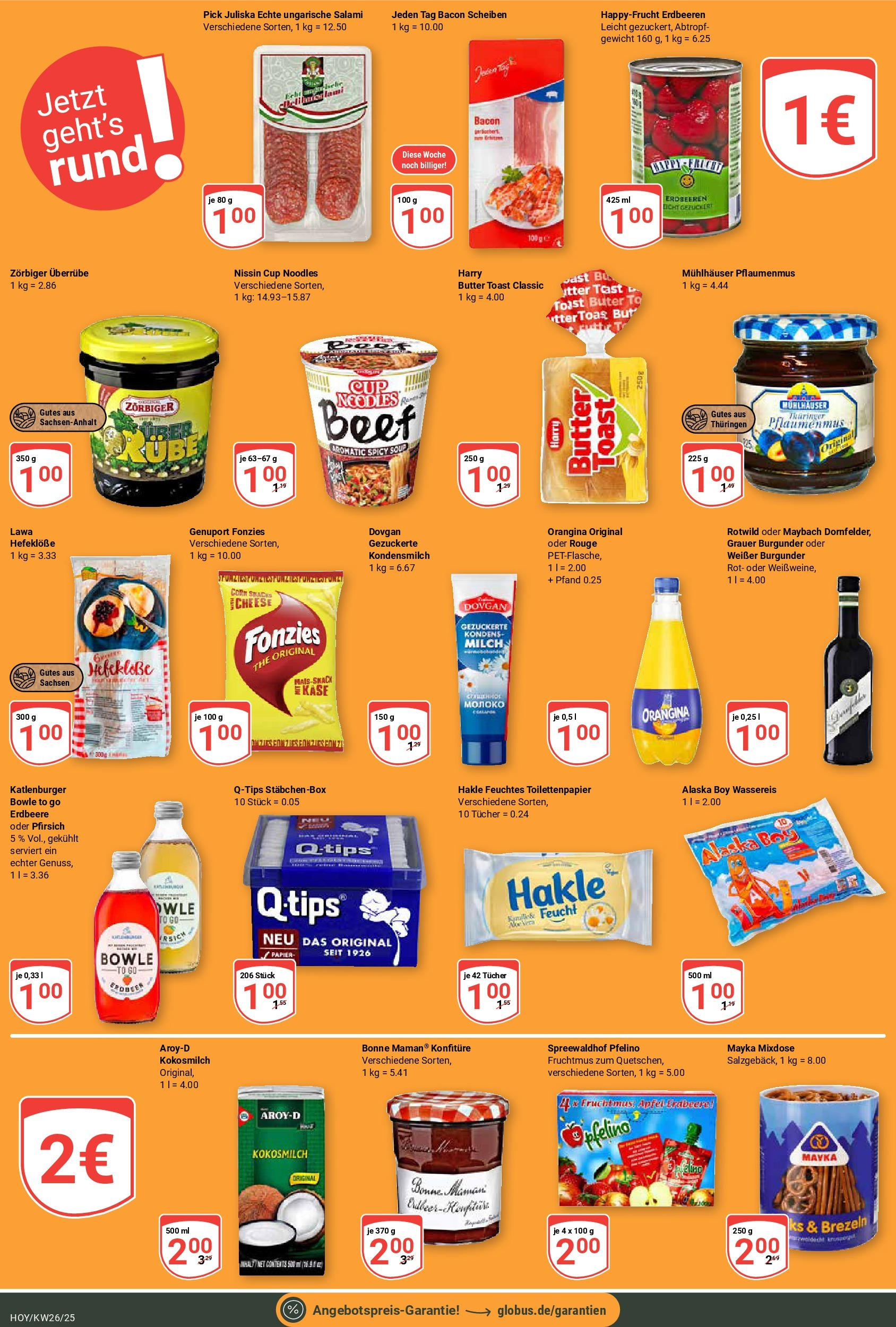 Globus prospekt Hoyerswerda	 (ab 22.06.2025) » Angebote online | Seite: 16 | Produkte: Salami, Erdbeeren, Bonne maman, Feuchtes Toilettenpapier