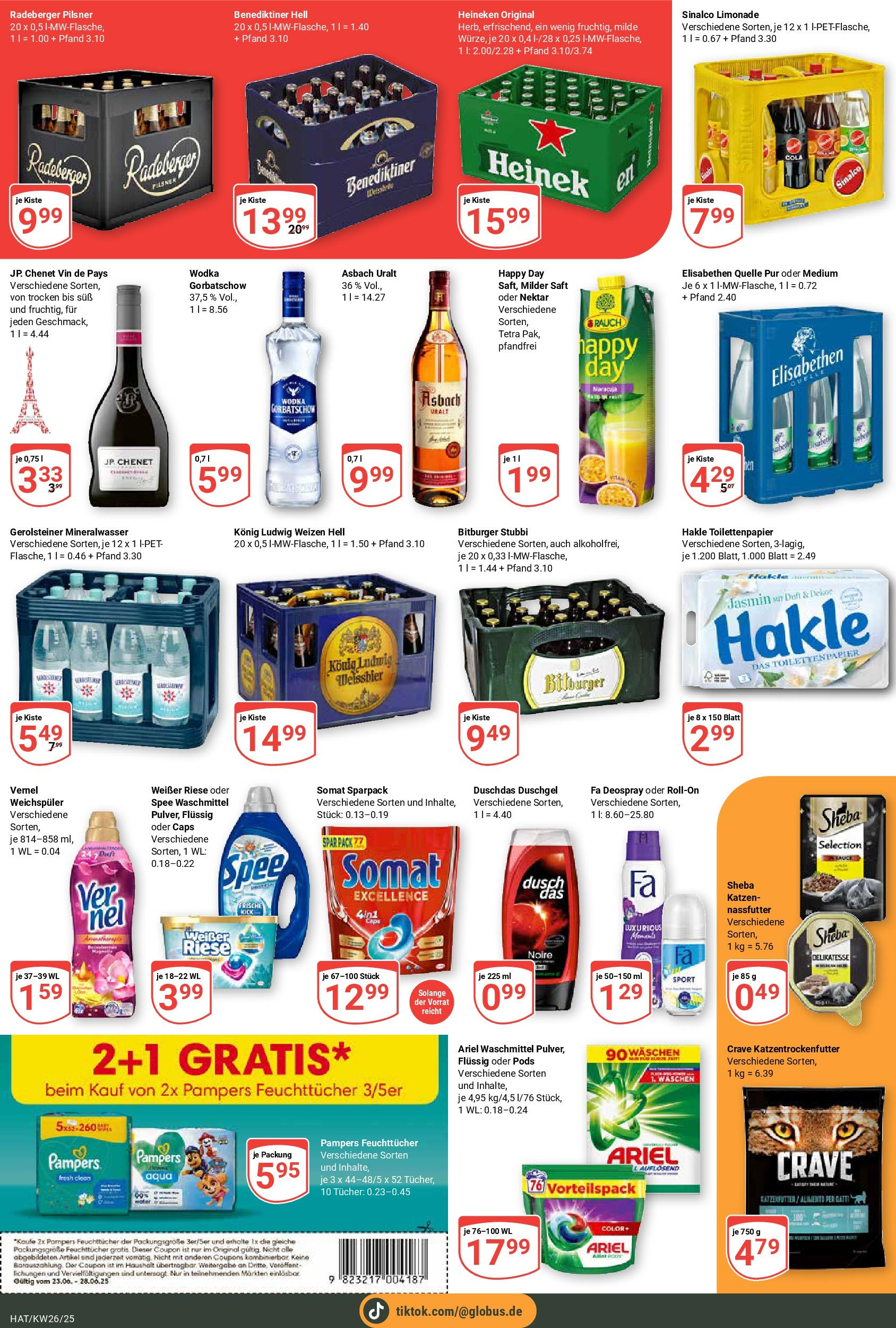Globus prospekt Hattersheim	 (ab 22.06.2025) » Angebote online | Seite: 7 | Produkte: Limonade, Benediktiner hell, Shower Gel, Saft