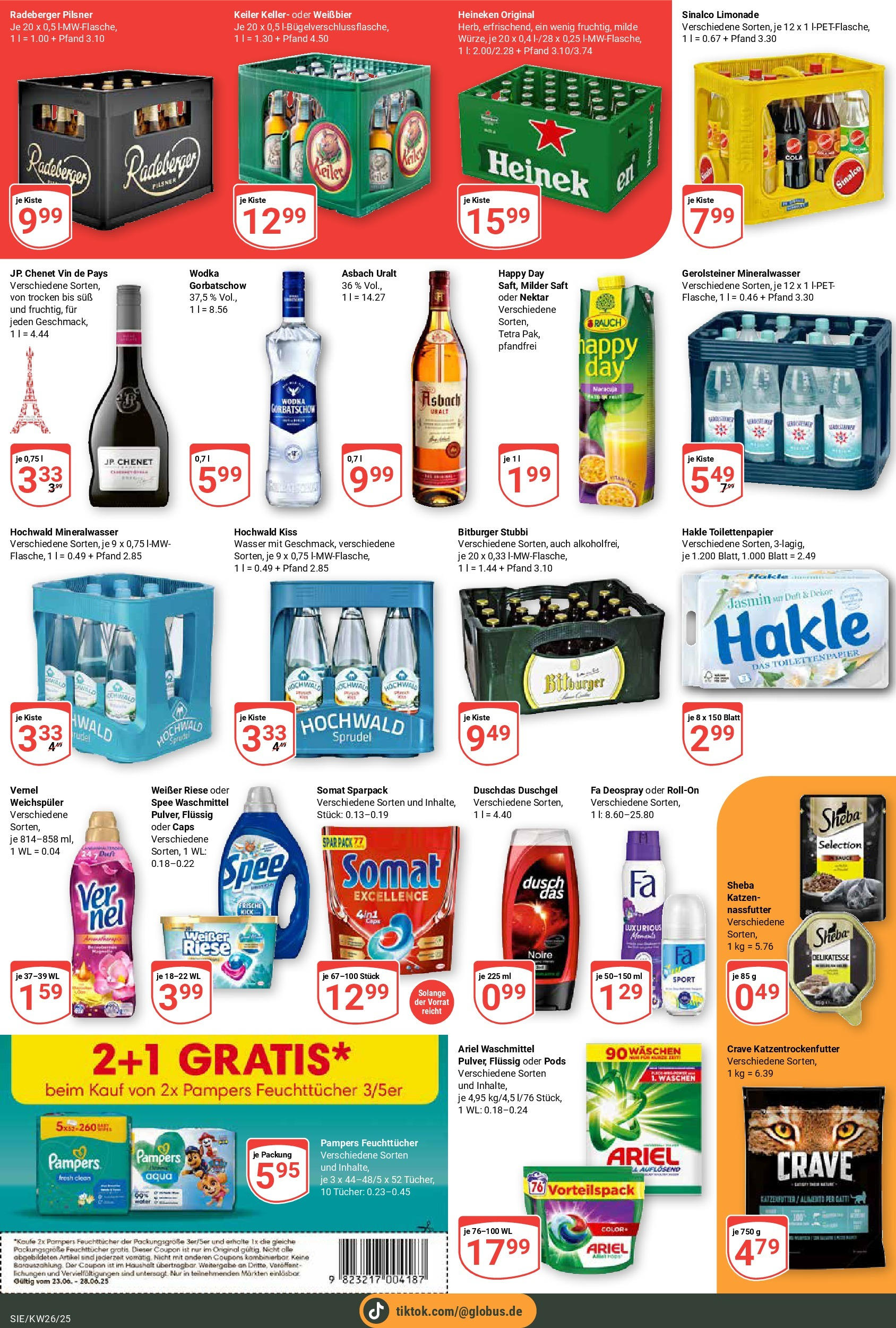 Globus prospekt Siegen	 (ab 22.06.2025) » Angebote online | Seite: 3 | Produkte: Bitburger, Duft, Limonade, Vodka