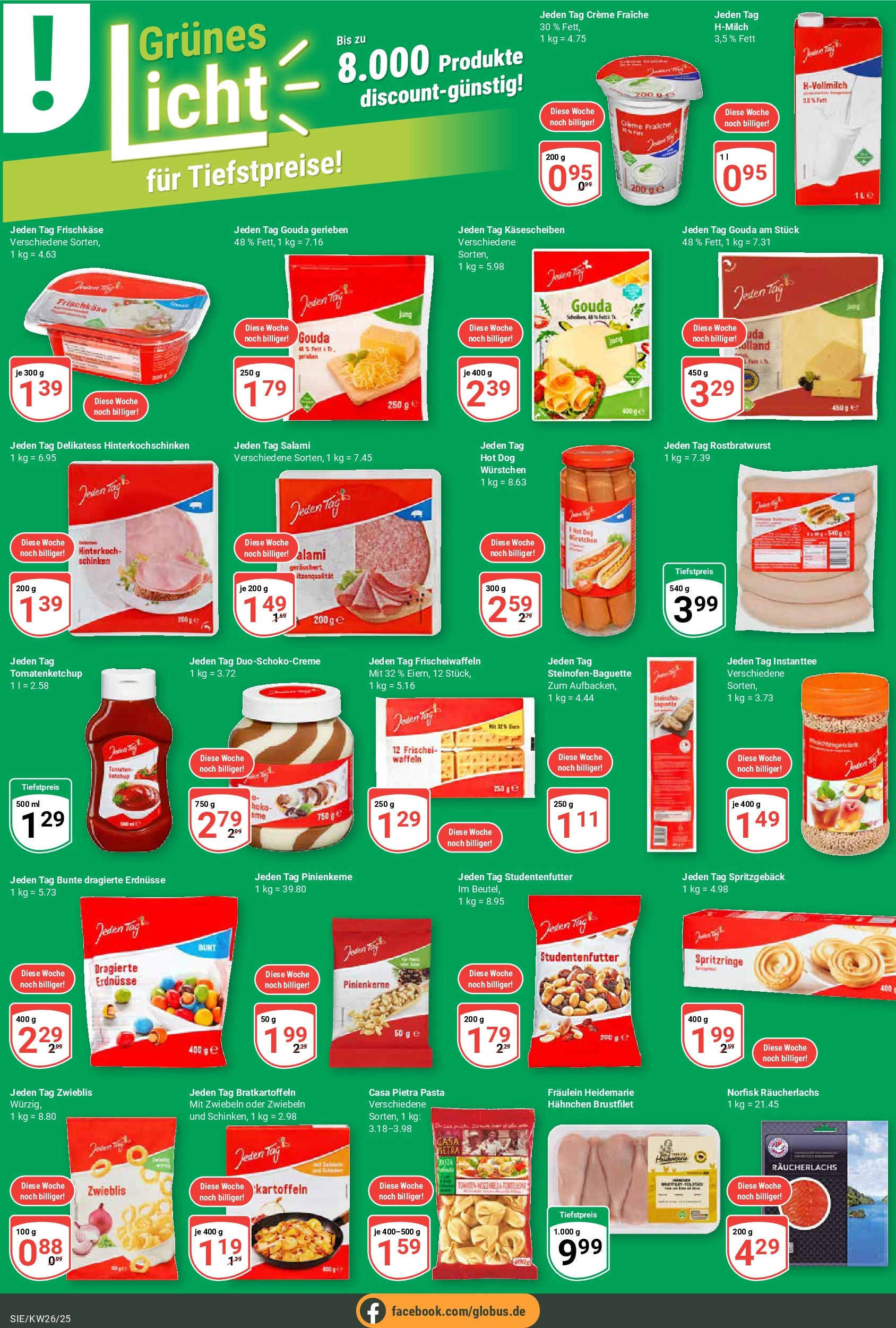 Globus prospekt Siegen	 (ab 22.06.2025) » Angebote online | Seite: 6 | Produkte: Erdnüsse, Creme, Räucherlachs, Kartoffeln