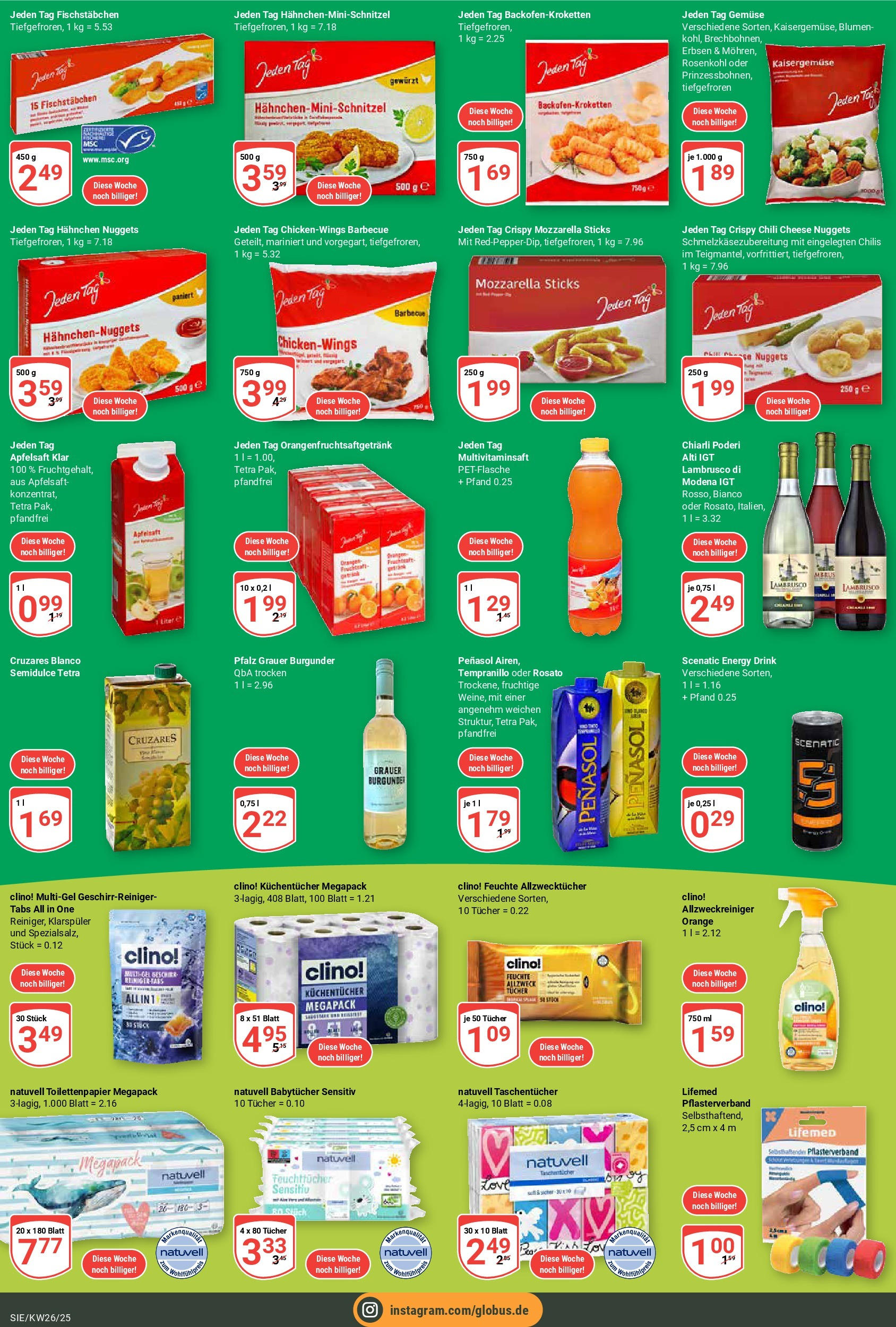Globus prospekt Siegen	 (ab 22.06.2025) » Angebote online | Seite: 7 | Produkte: Orangen, Apfelsaft, Chili, Toilettenpapier