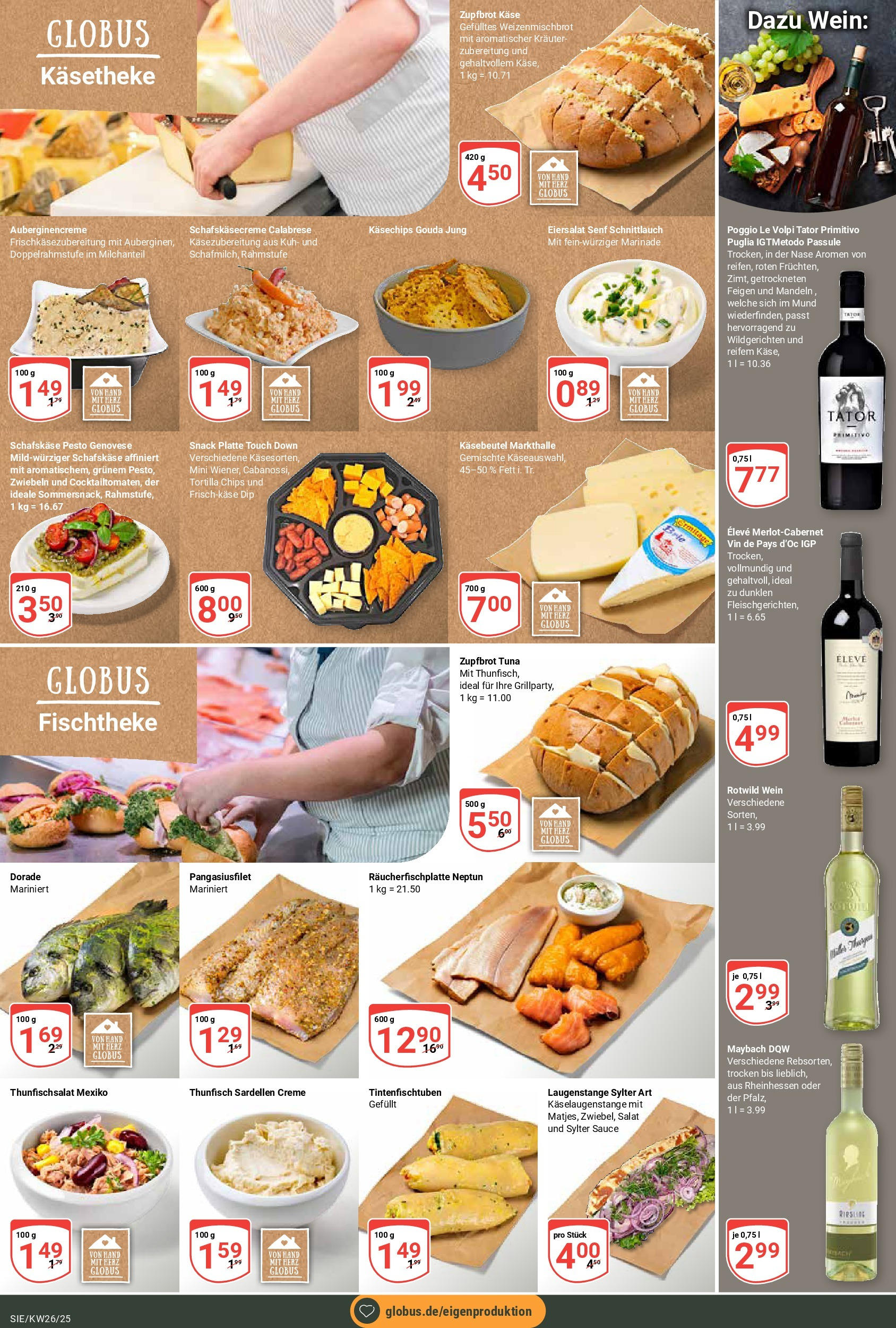 Globus prospekt Siegen	 (ab 22.06.2025) » Angebote online | Seite: 13 | Produkte: Dorade, Käse, Salat, Schafskase