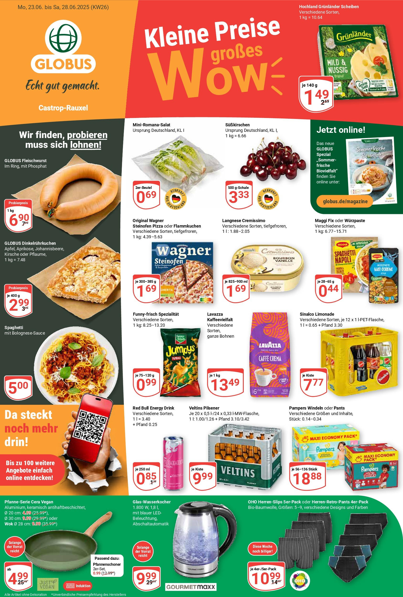 Globus prospekt Castrop-Rauxel	 (ab 22.06.2025) » Angebote online | Seite: 1 | Produkte: Sinalco, Langnese cremissimo, Energy, Wok