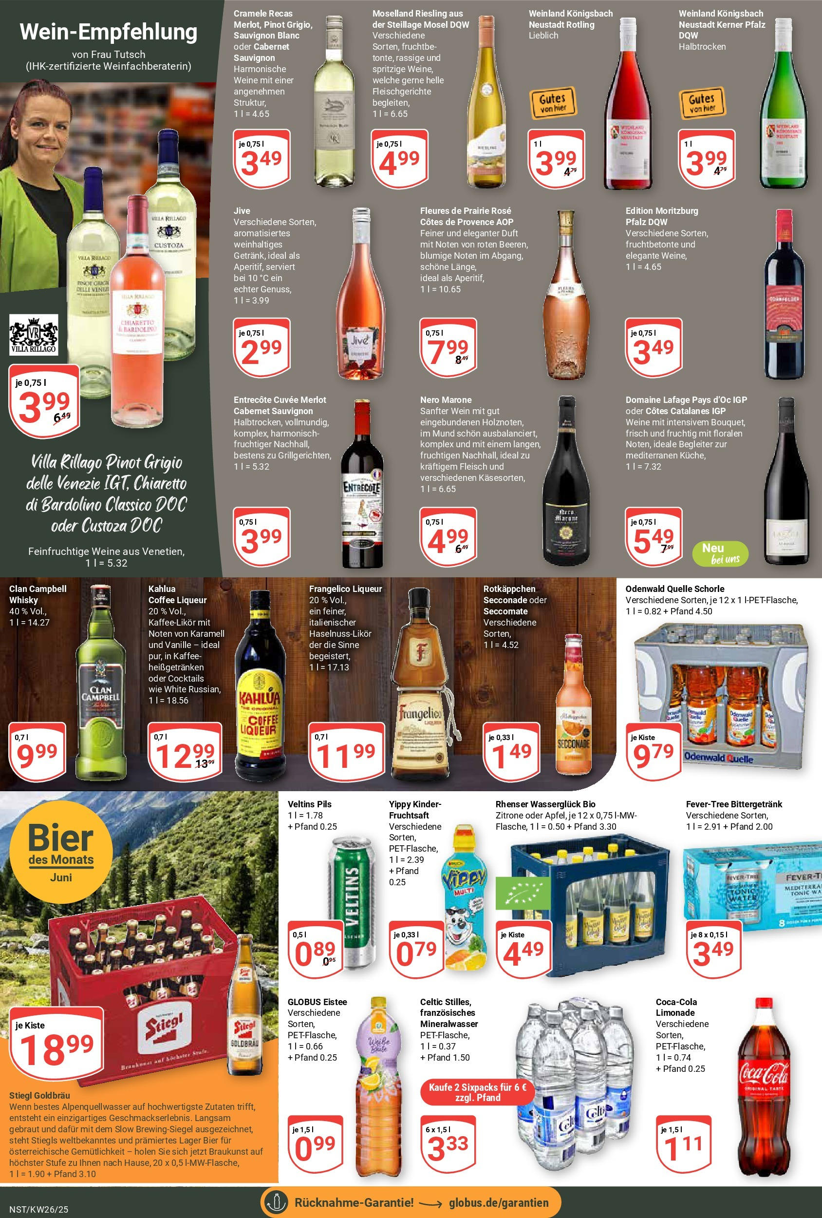 Globus prospekt Neustadt	 (ab 22.06.2025) » Angebote online | Seite: 17 | Produkte: Küche, Mineralwasser, Rotkäppchen, Fruchtsaft