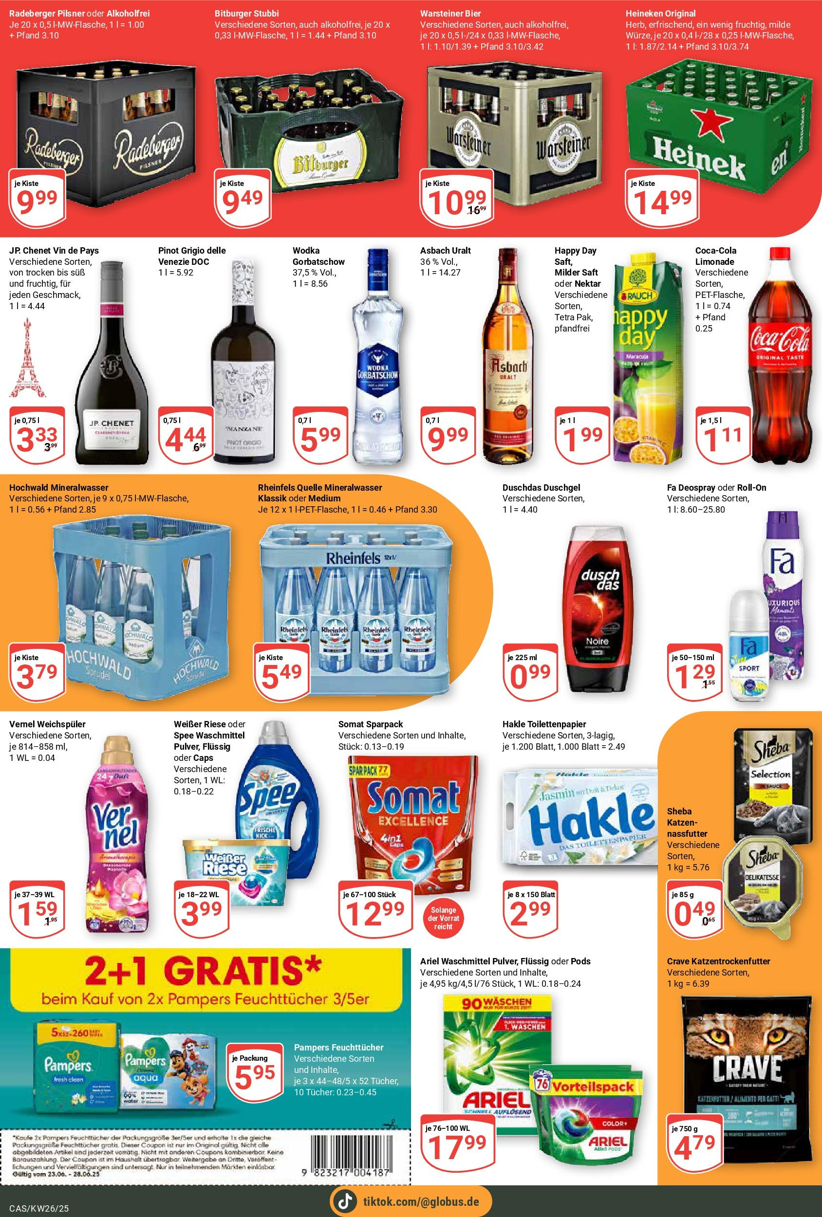Globus prospekt Castrop-Rauxel	 (ab 22.06.2025) » Angebote online | Seite: 4 | Produkte: Heineken, Duschdas, Waschmittel, Saft