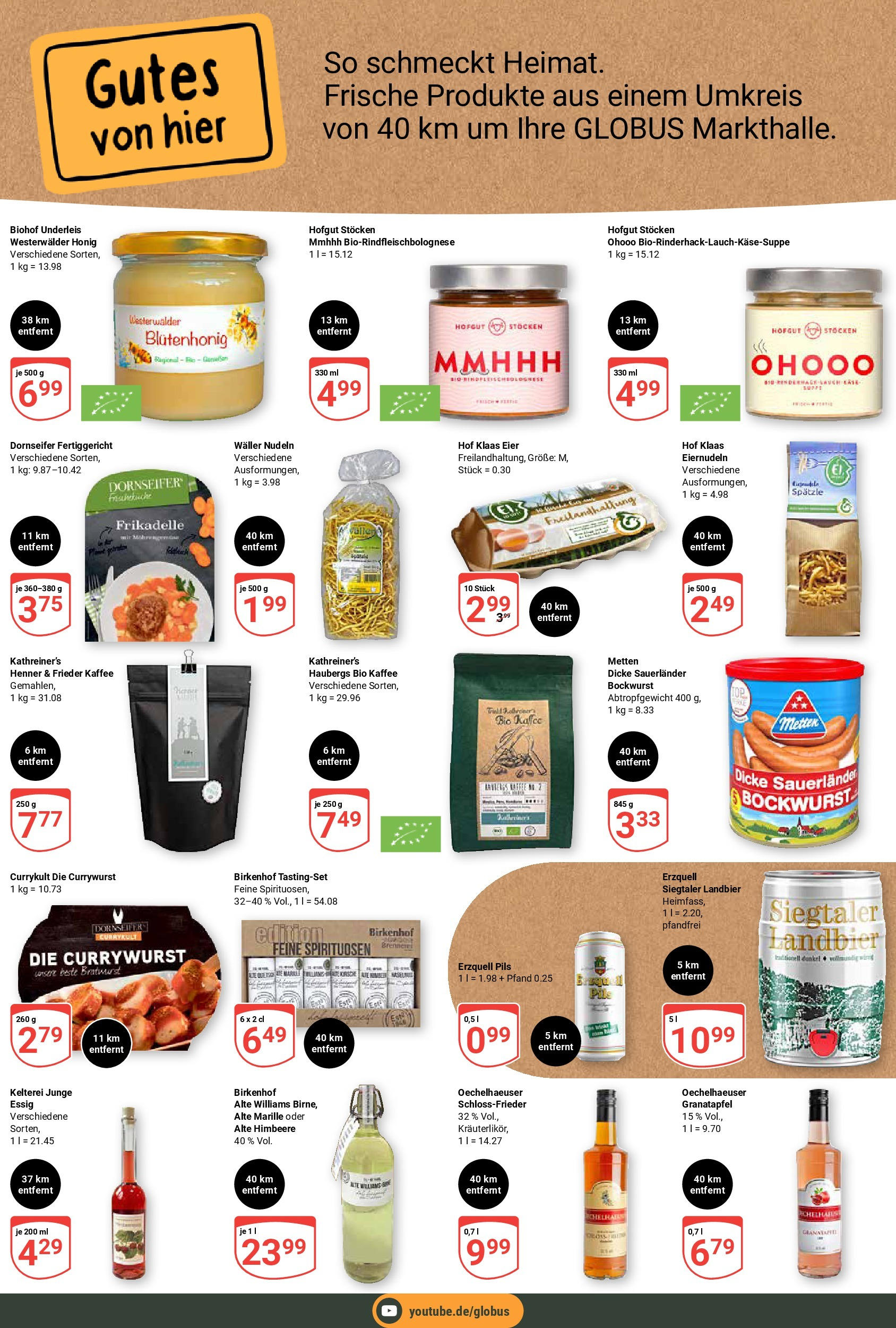 Globus prospekt Siegen	 (ab 22.06.2025) » Angebote online | Seite: 24 | Produkte: Bockwurst, Granatapfel, Kaffee, Himbeere