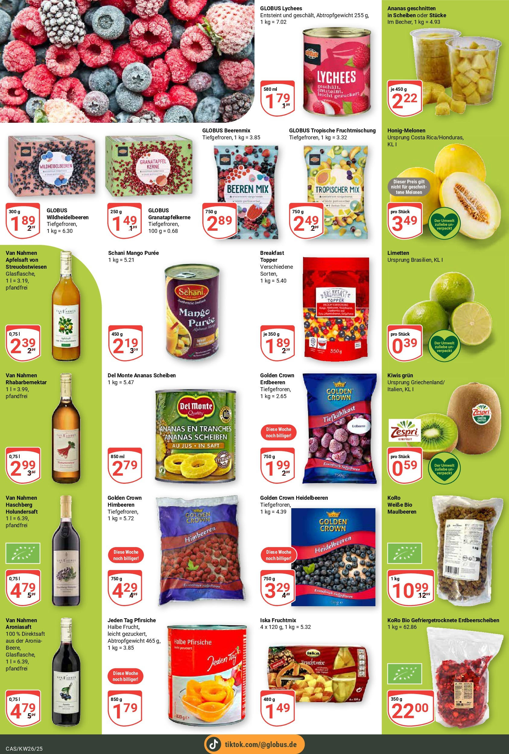 Globus prospekt Castrop-Rauxel	 (ab 22.06.2025) » Angebote online | Seite: 12 | Produkte: Limetten, Apple, Mango, Kiwi