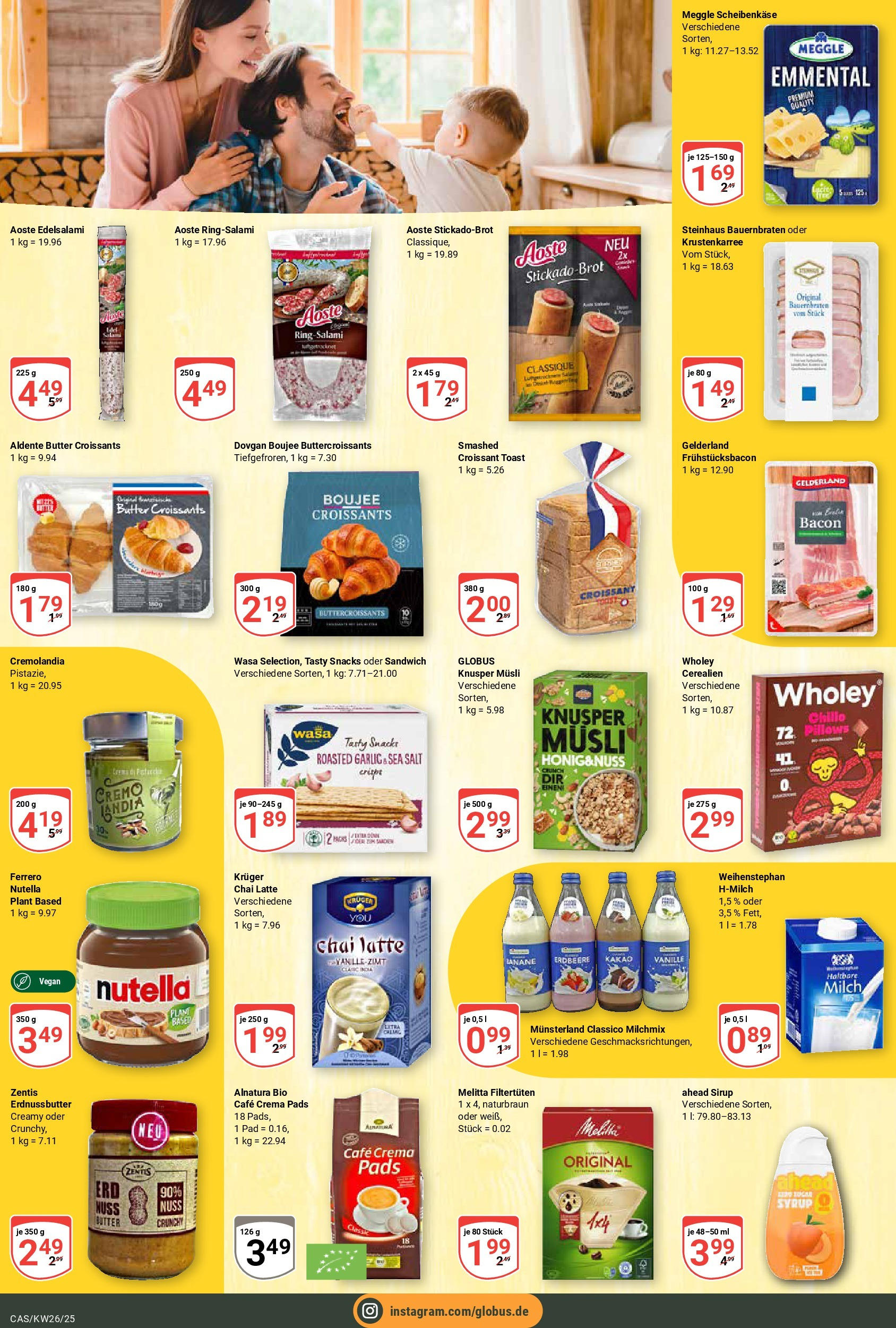 Globus prospekt Castrop-Rauxel	 (ab 22.06.2025) » Angebote online | Seite: 13 | Produkte: Toast, Haltbare milch, Sirup, Nutella