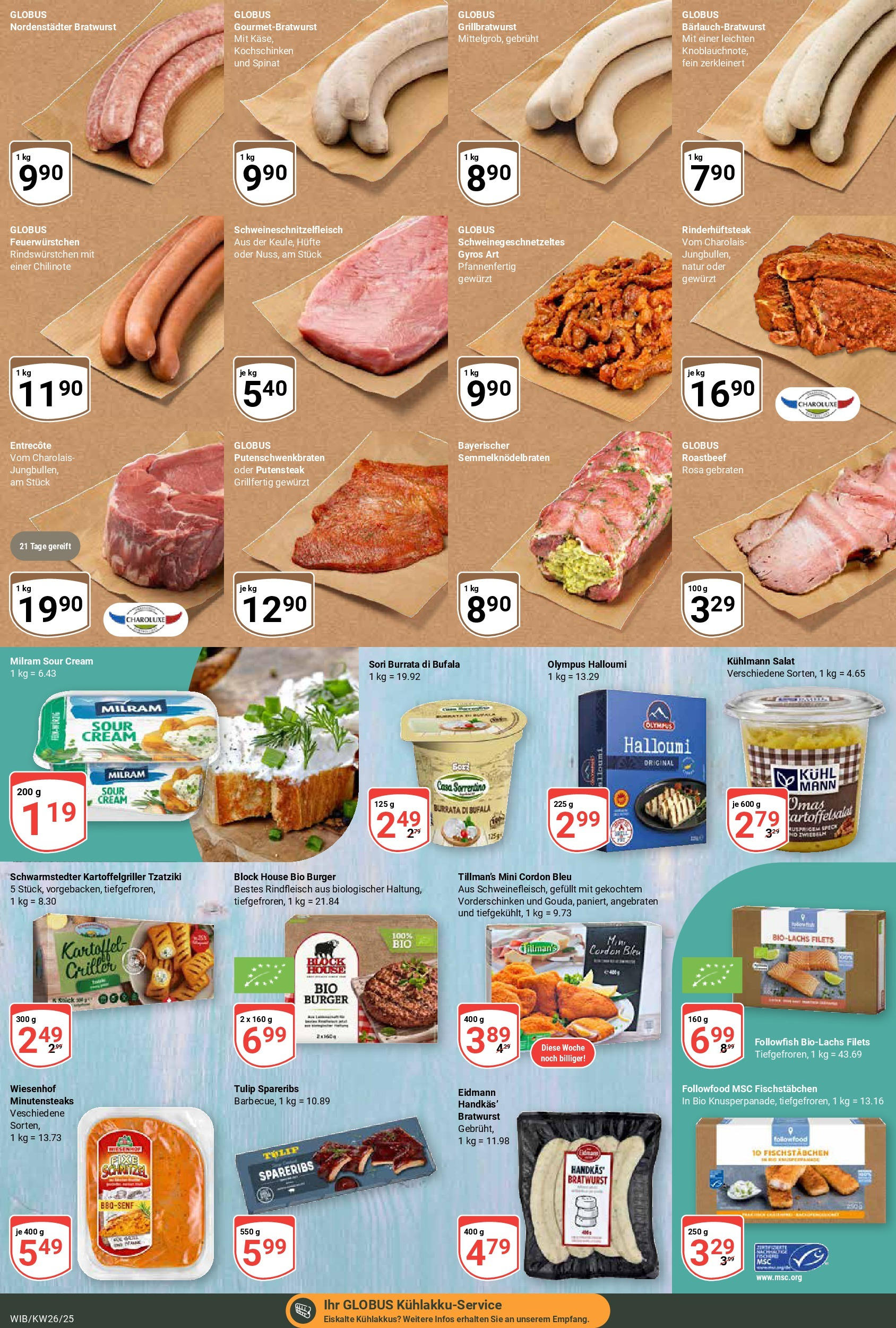 Globus prospekt Wiesbaden-Nordenstadt	 (ab 22.06.2025) » Angebote online | Seite: 14 | Produkte: Burger, Entrecote, Roastbeef, Fischstabchen