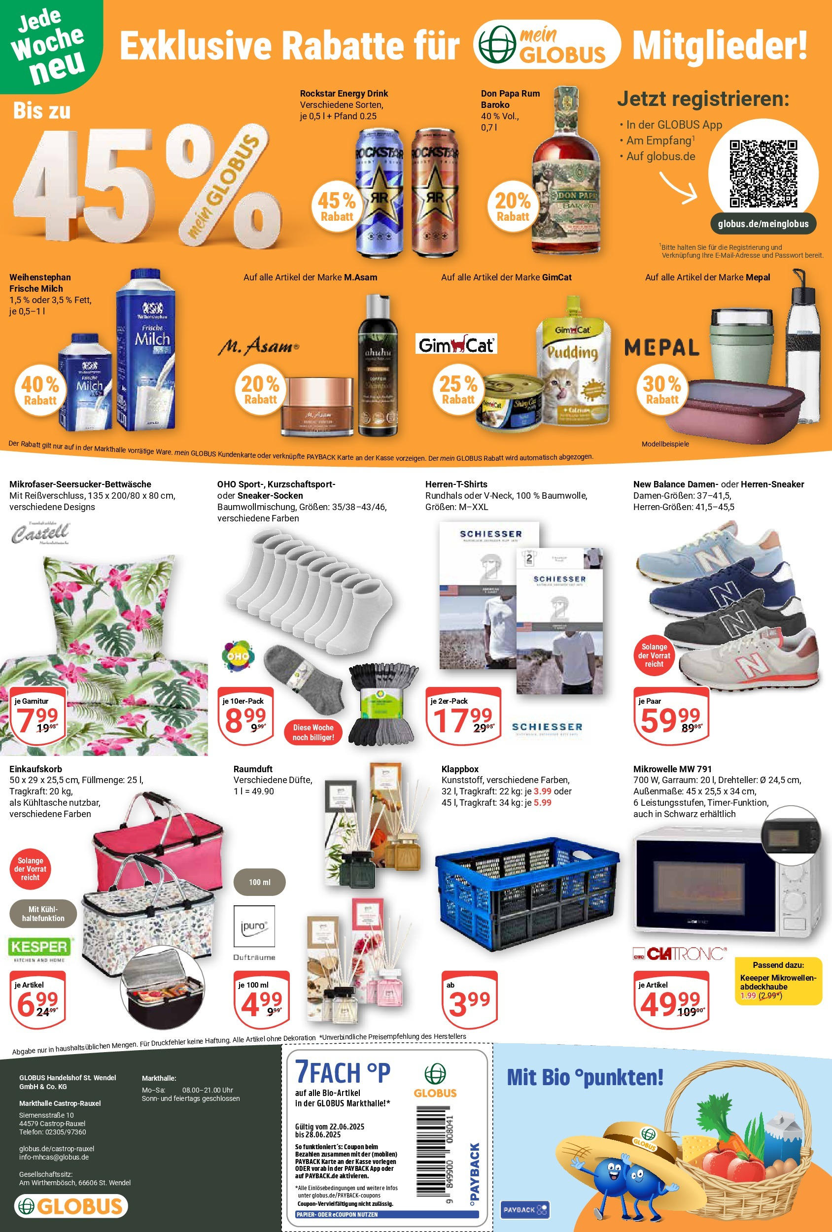 Globus prospekt Castrop-Rauxel	 (ab 22.06.2025) » Angebote online | Seite: 21 | Produkte: Rockstar energy, T-Shirt, Rum, Box