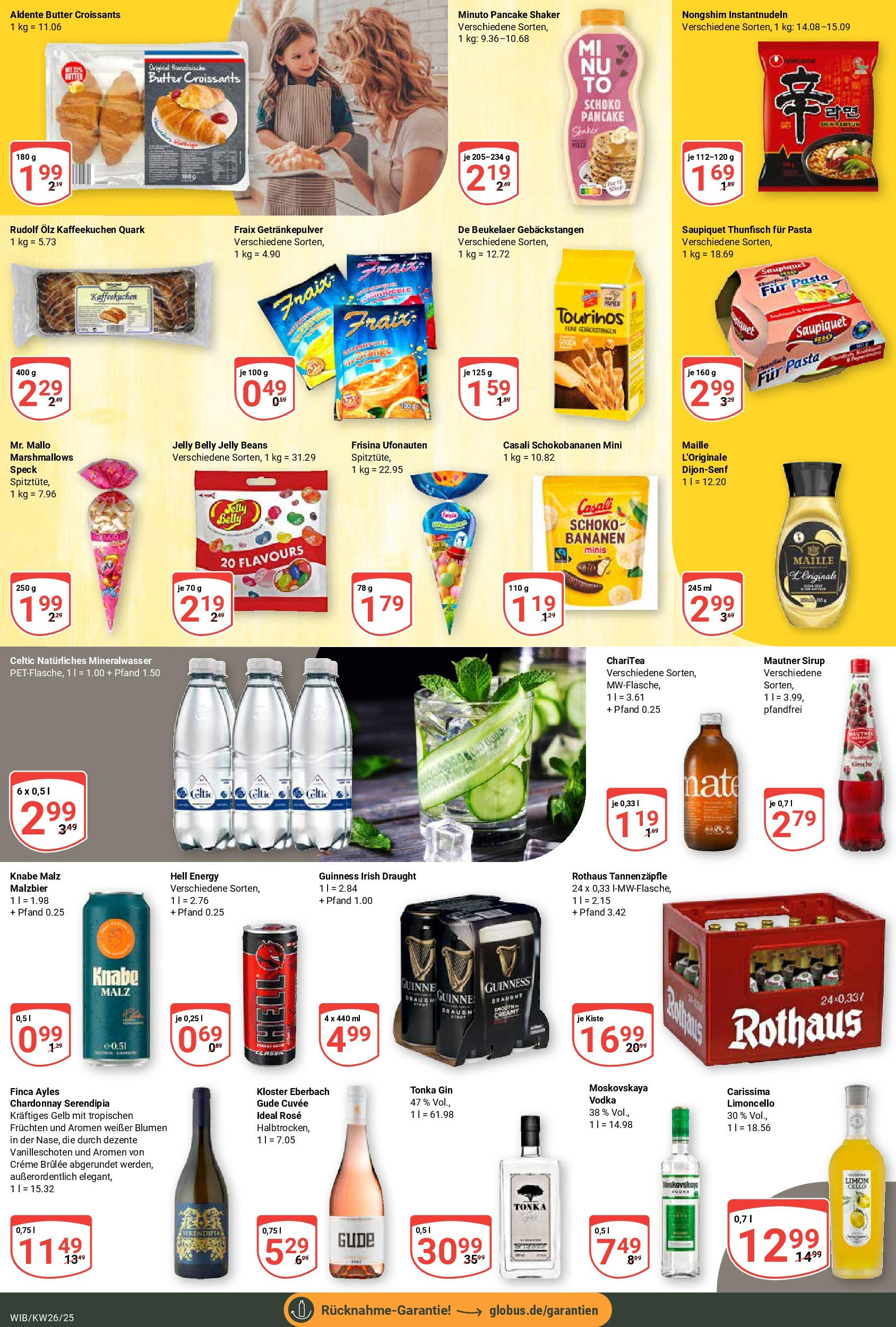 Globus prospekt Wiesbaden-Nordenstadt	 (ab 22.06.2025) » Angebote online | Seite: 18 | Produkte: Quark, Thunfisch, Bananen, Limoncello