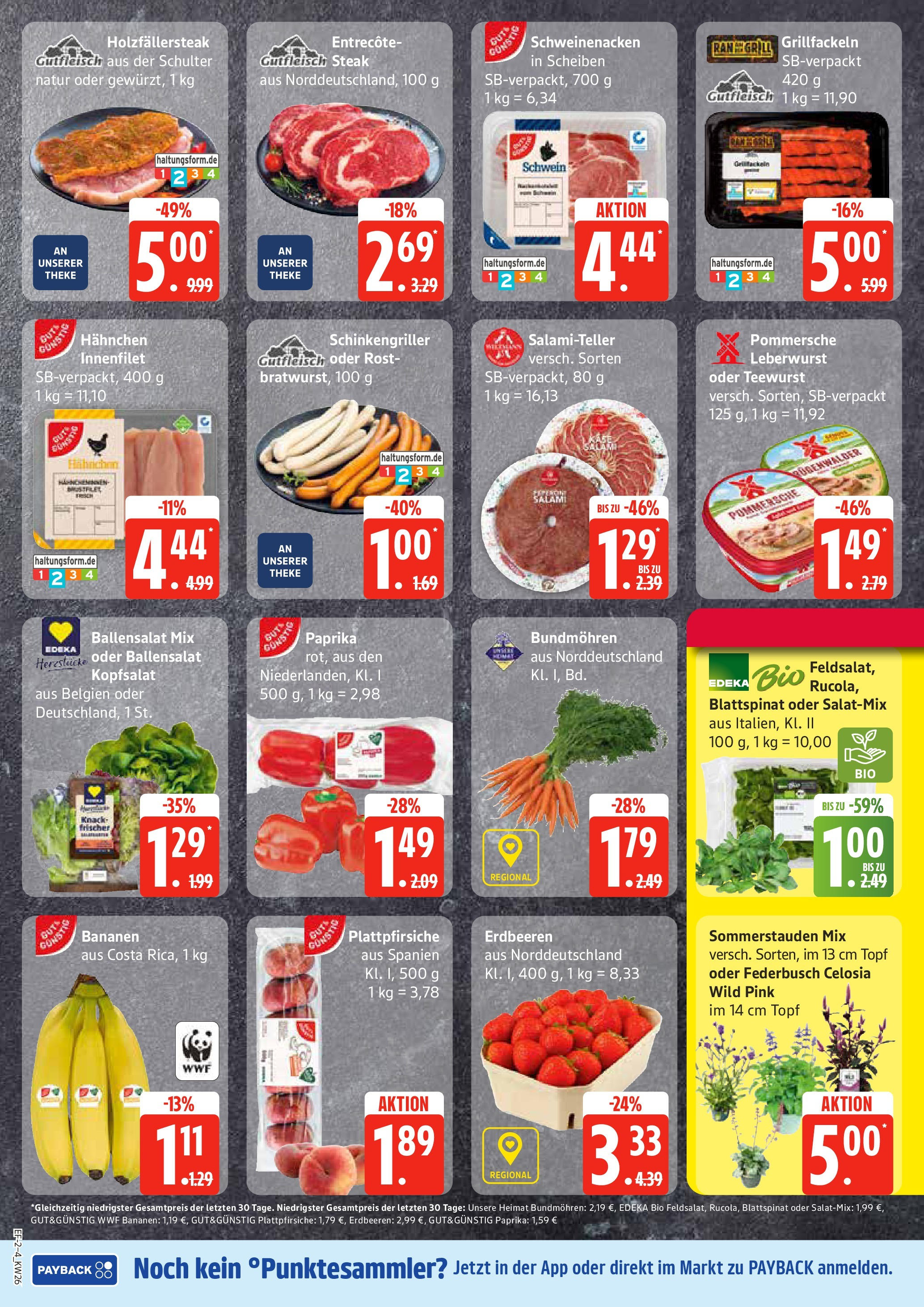 Edeka prospekt Rostock	 (ab 22.06.2025) » Angebote Online | Seite: 2 | Produkte: Grill, Hahnchen, Bananen, Salami